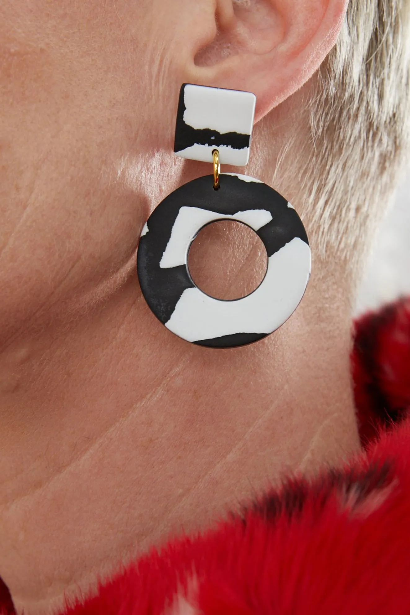 Helsinki Sky Square Stud Earrings