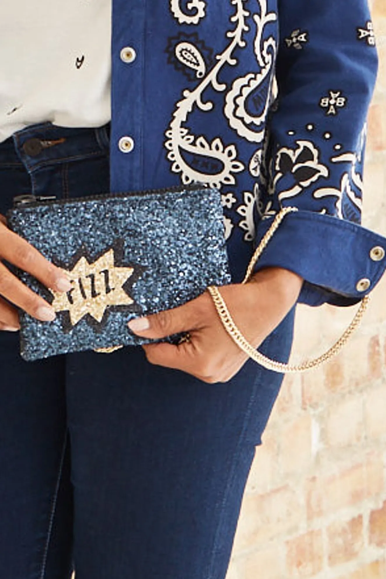 Fizz Glitter Cross-Body Bag