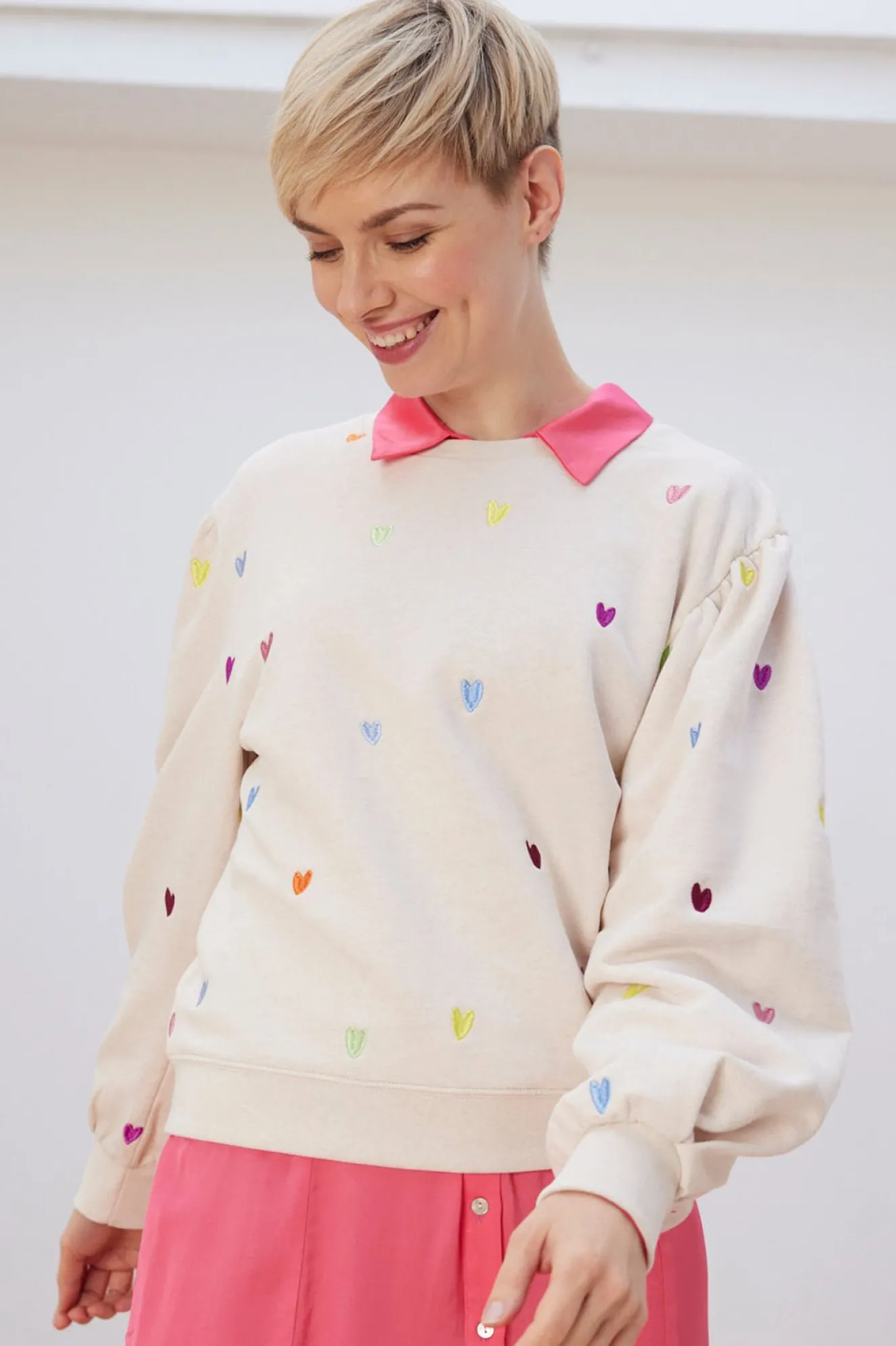 Fabienne Chapot Lin Heart Embroidered Sweater