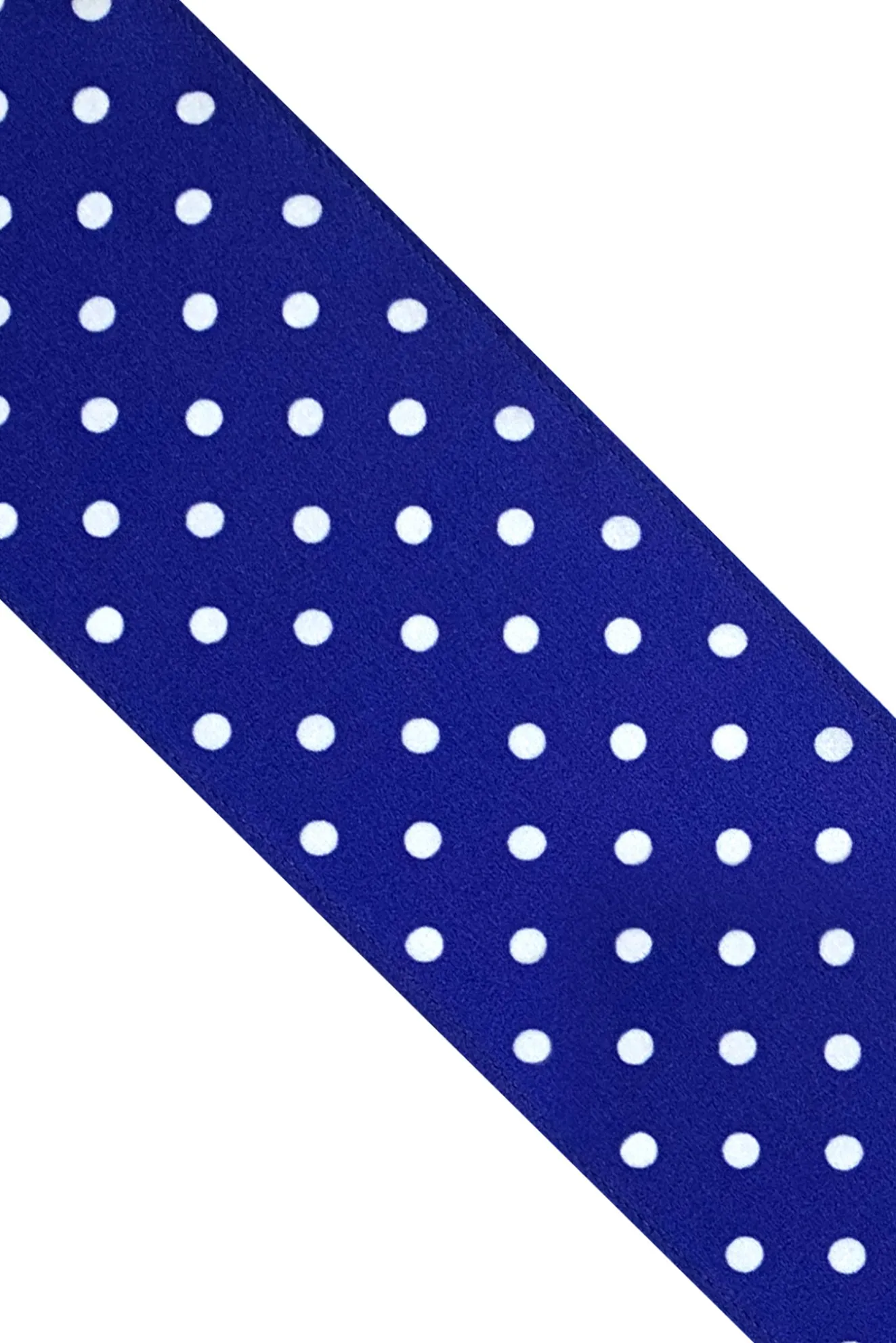 Polka Dot Cobalt Blue Silk Neck Scarf