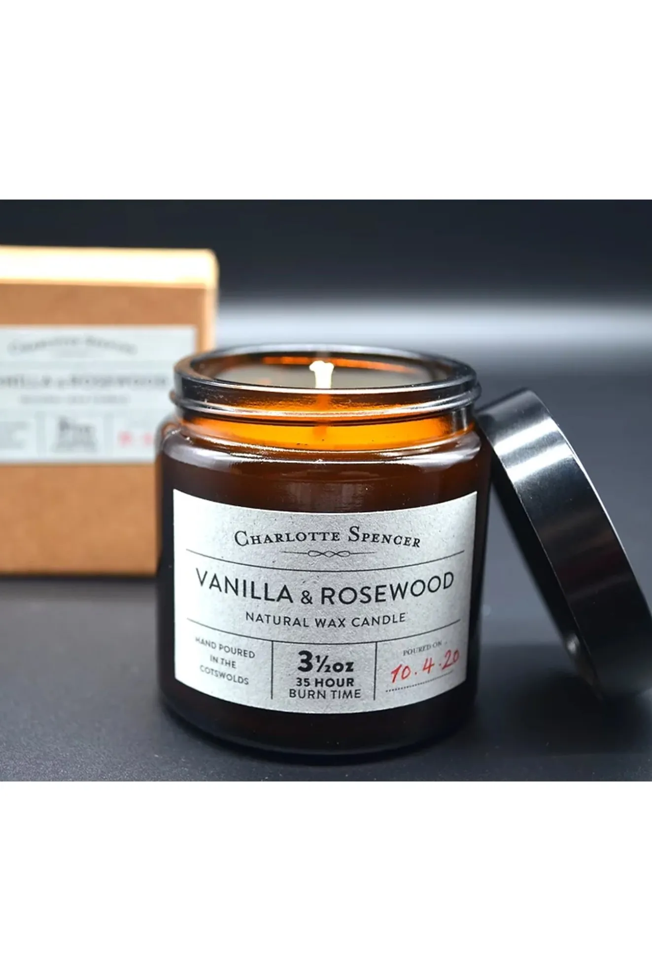 Vanilla & Rosewood Natural Wax Candle