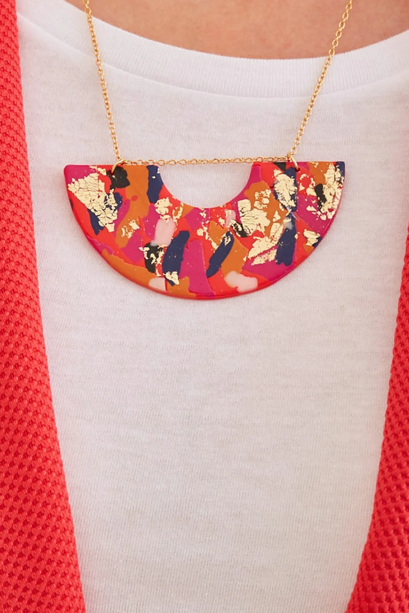 Fire & Flood Statement Necklace