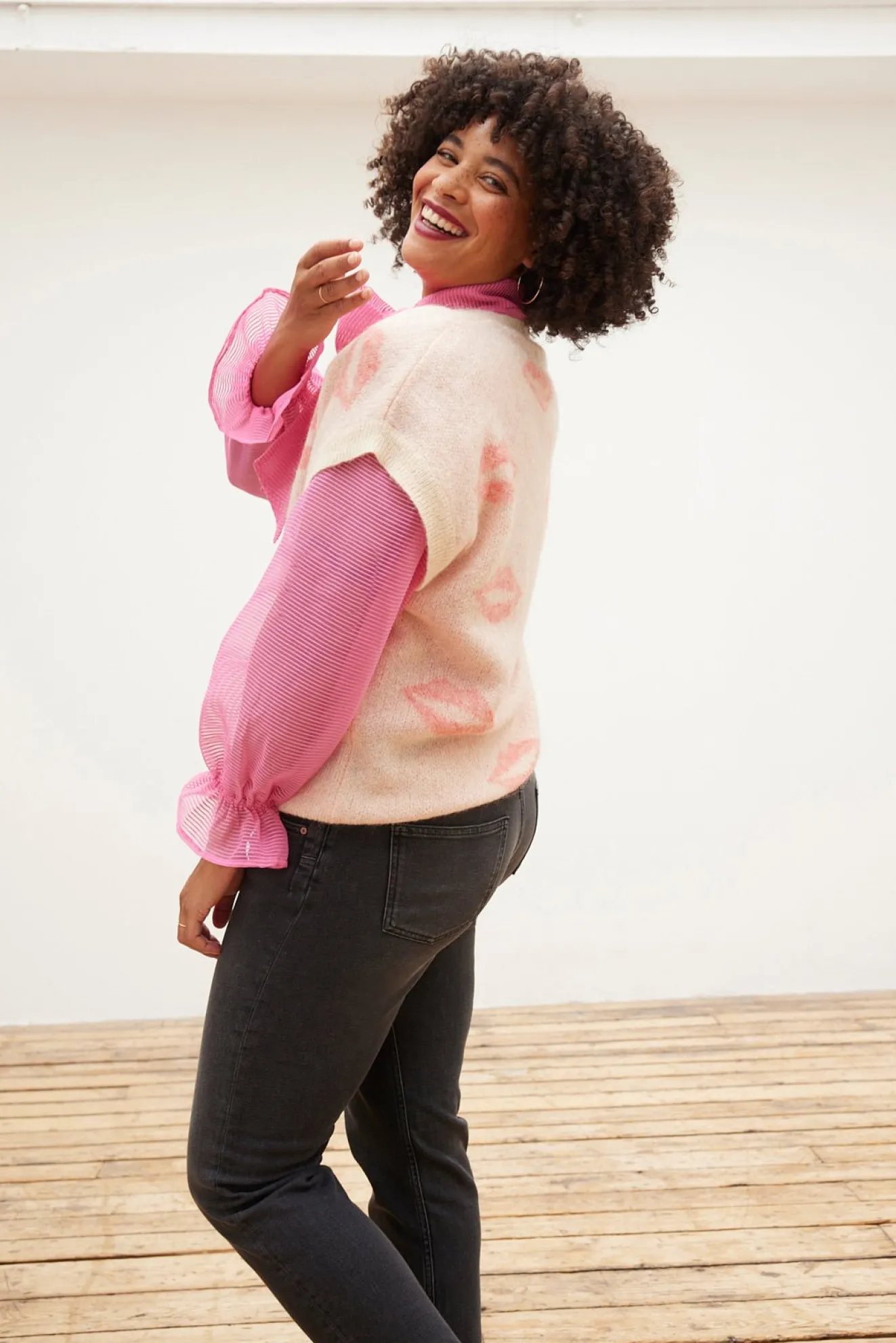 Reiko Nina Black Wash Boyfriend Jeans