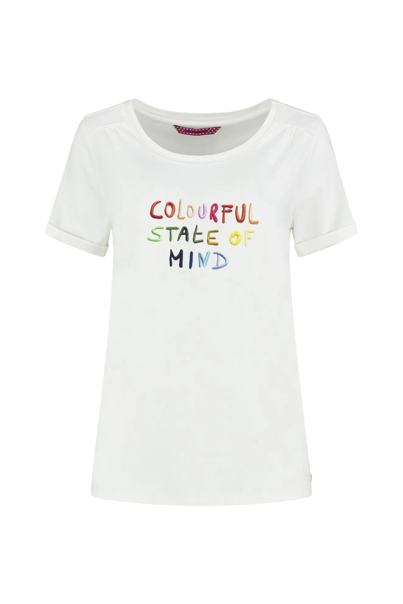 Pom Amsterdam Colourful State Of Mind Embroidered T-Shirt