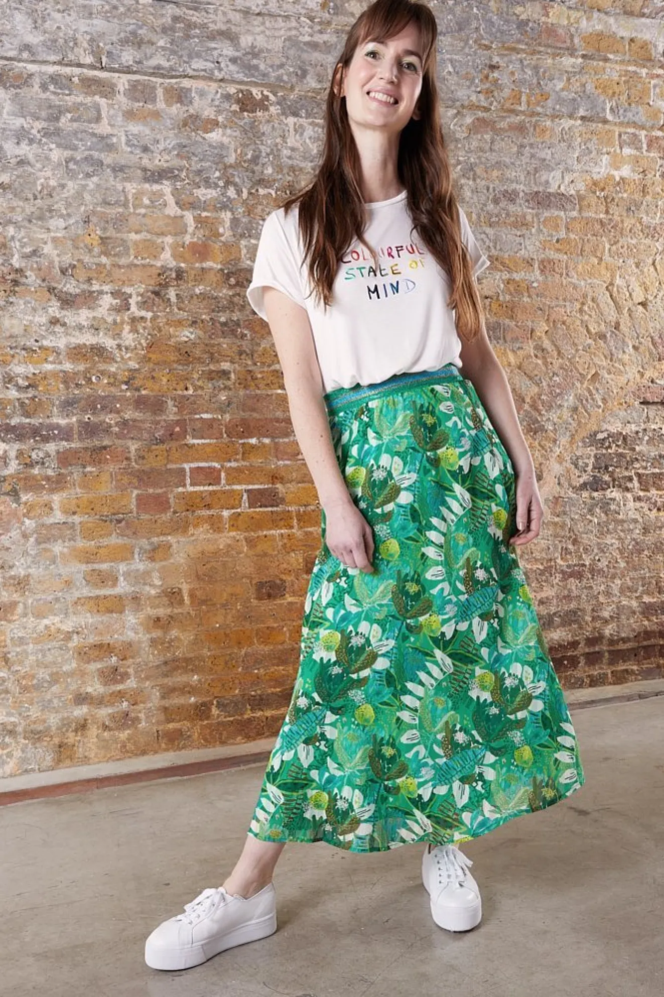 Pom Amsterdam Colourful State Of Mind Embroidered T-Shirt