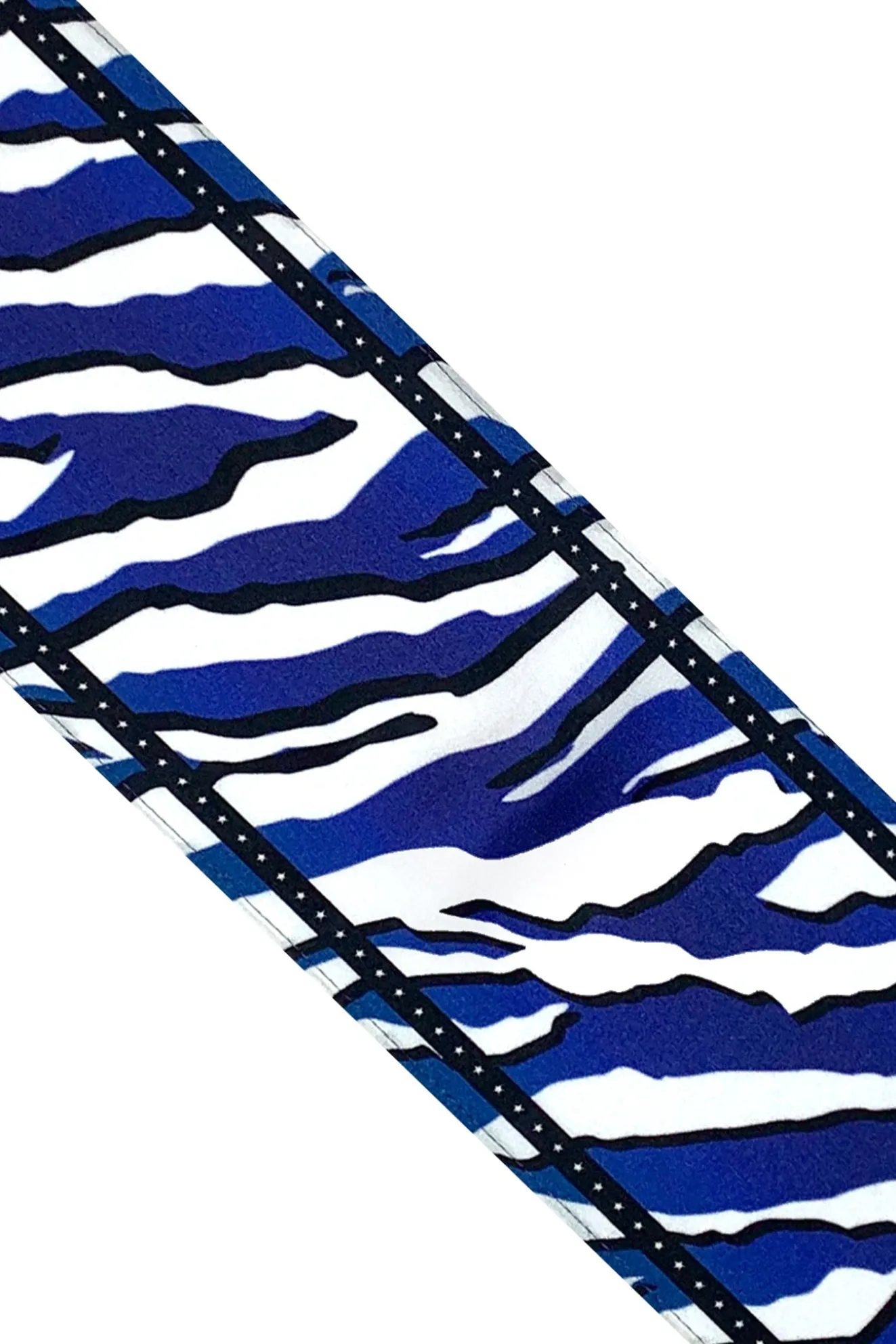 Tiger Cobalt Blue Silk Neck Scarf