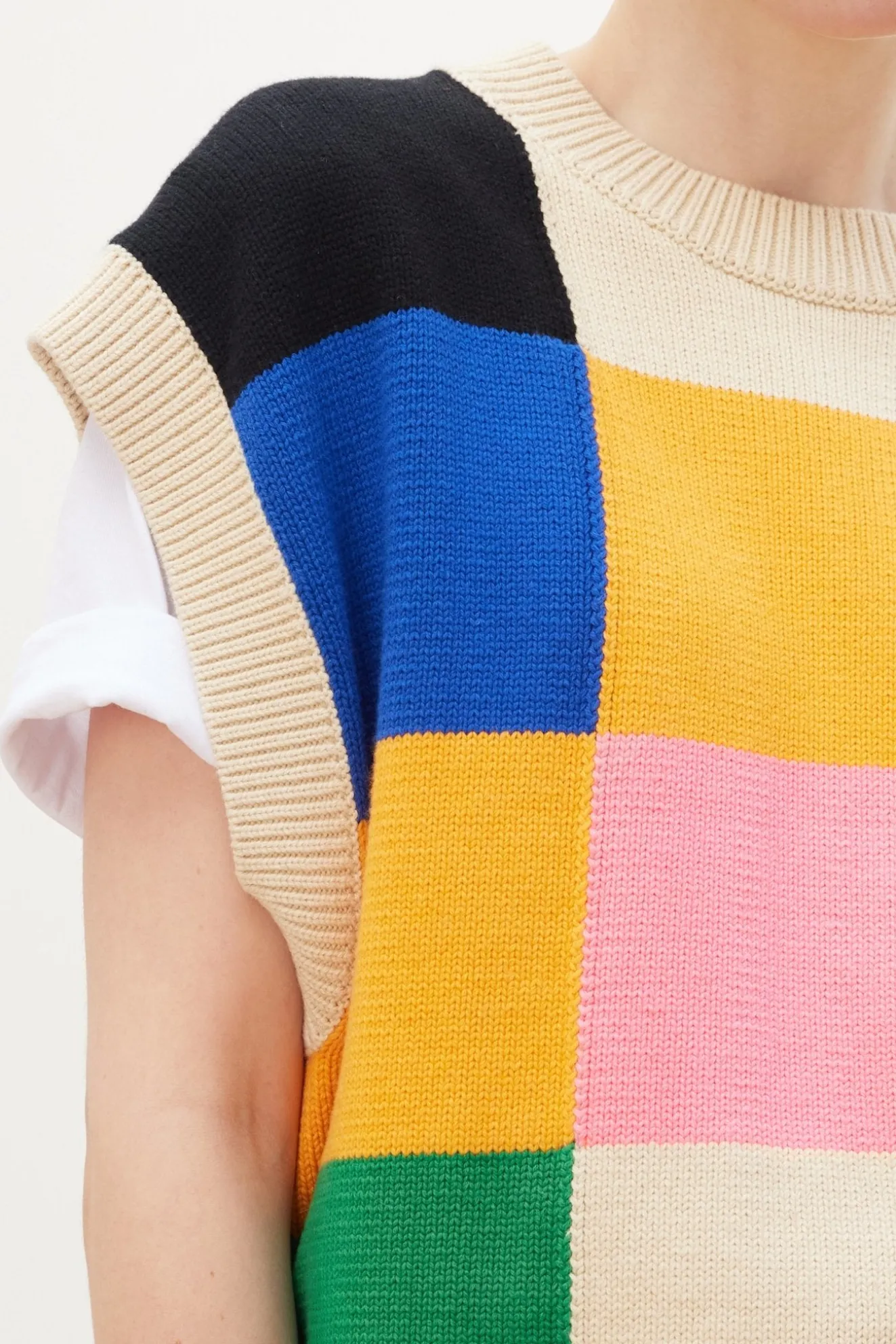 Stella Nova Alberte Checks Knitted Vest