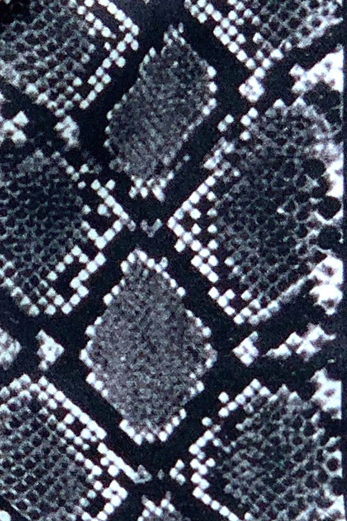 Snakeskin Silk Neck Scarf Grey