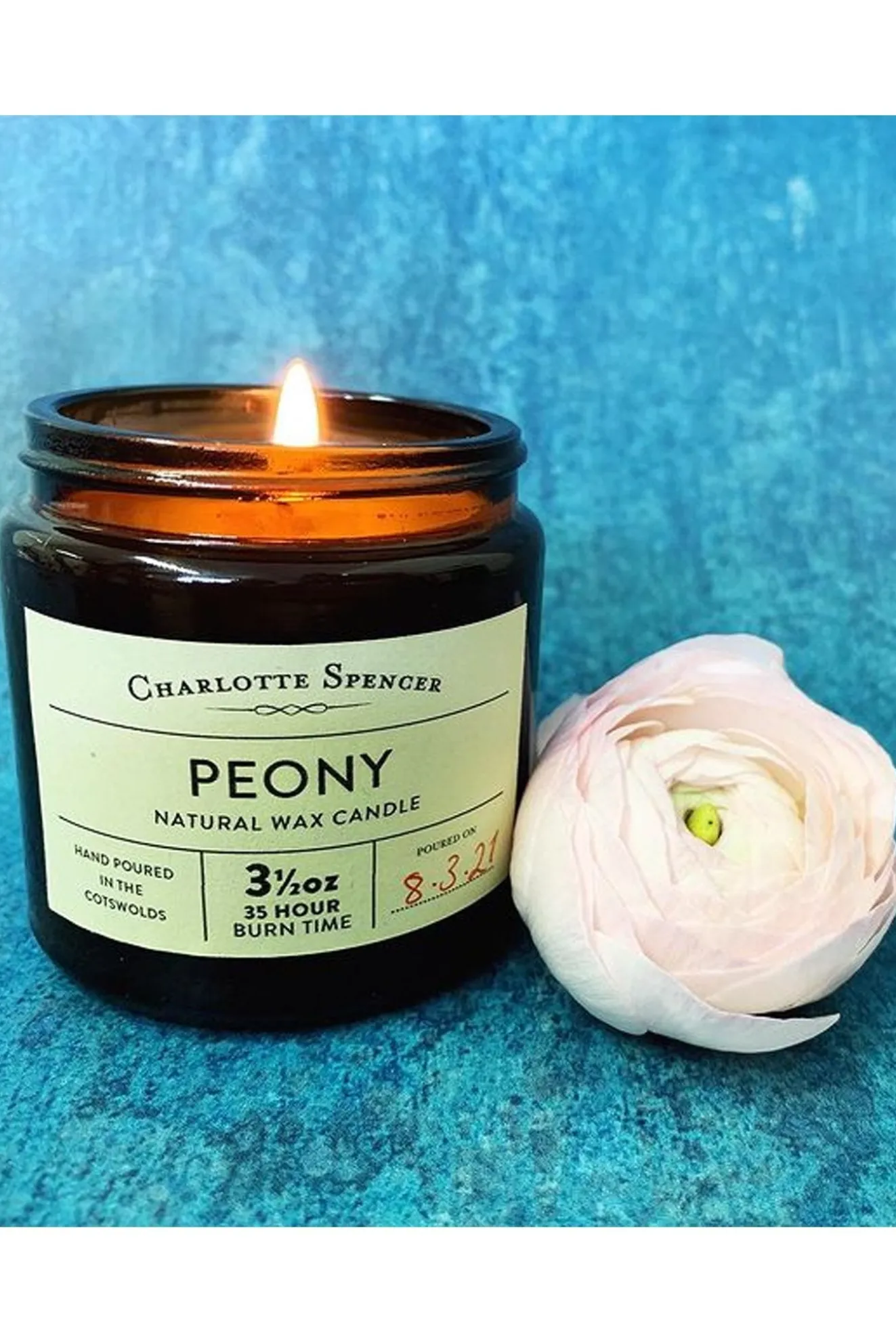 Peony Natural Wax Candle