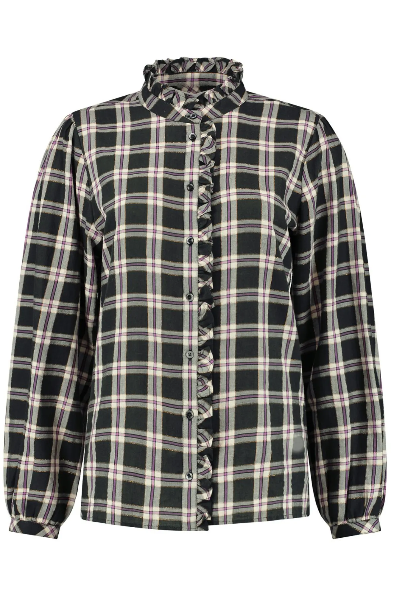 Pom Amsterdam Checks Anthracite Blouse
