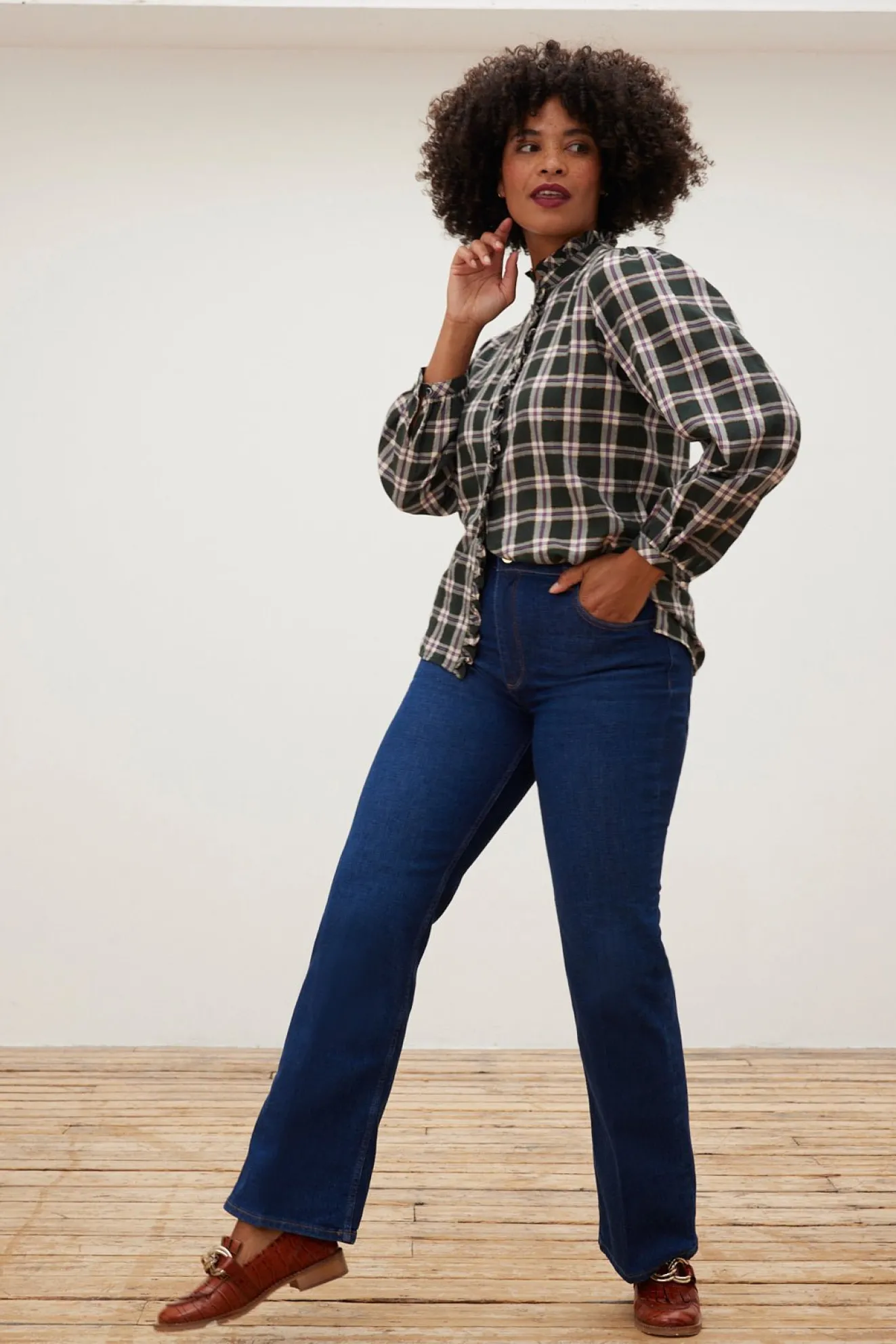 Pom Amsterdam Checks Anthracite Blouse