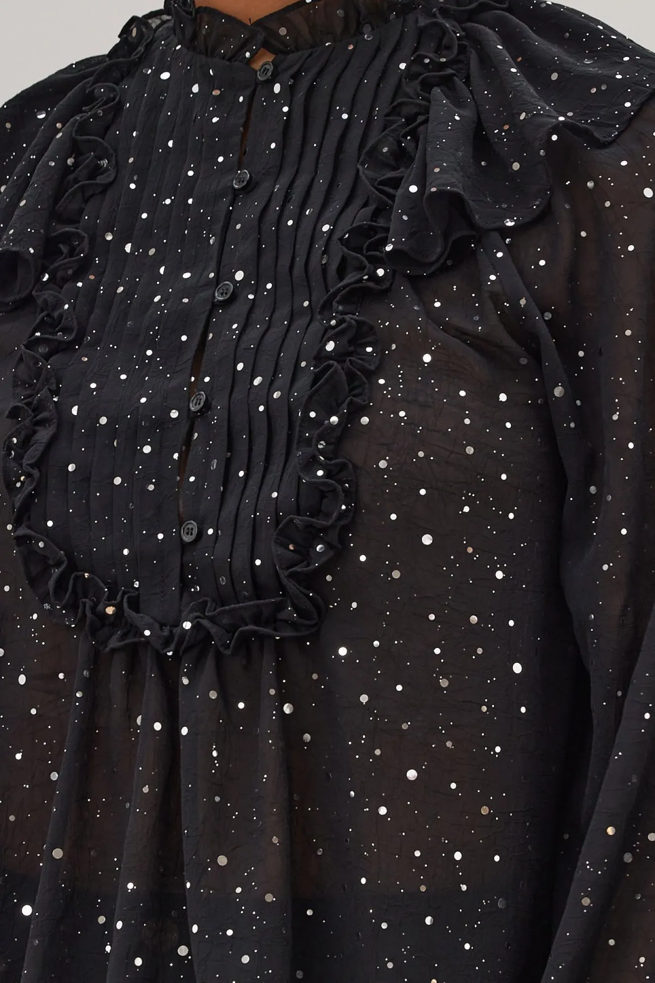 Stella Nova Aise Sequin Black Blouse