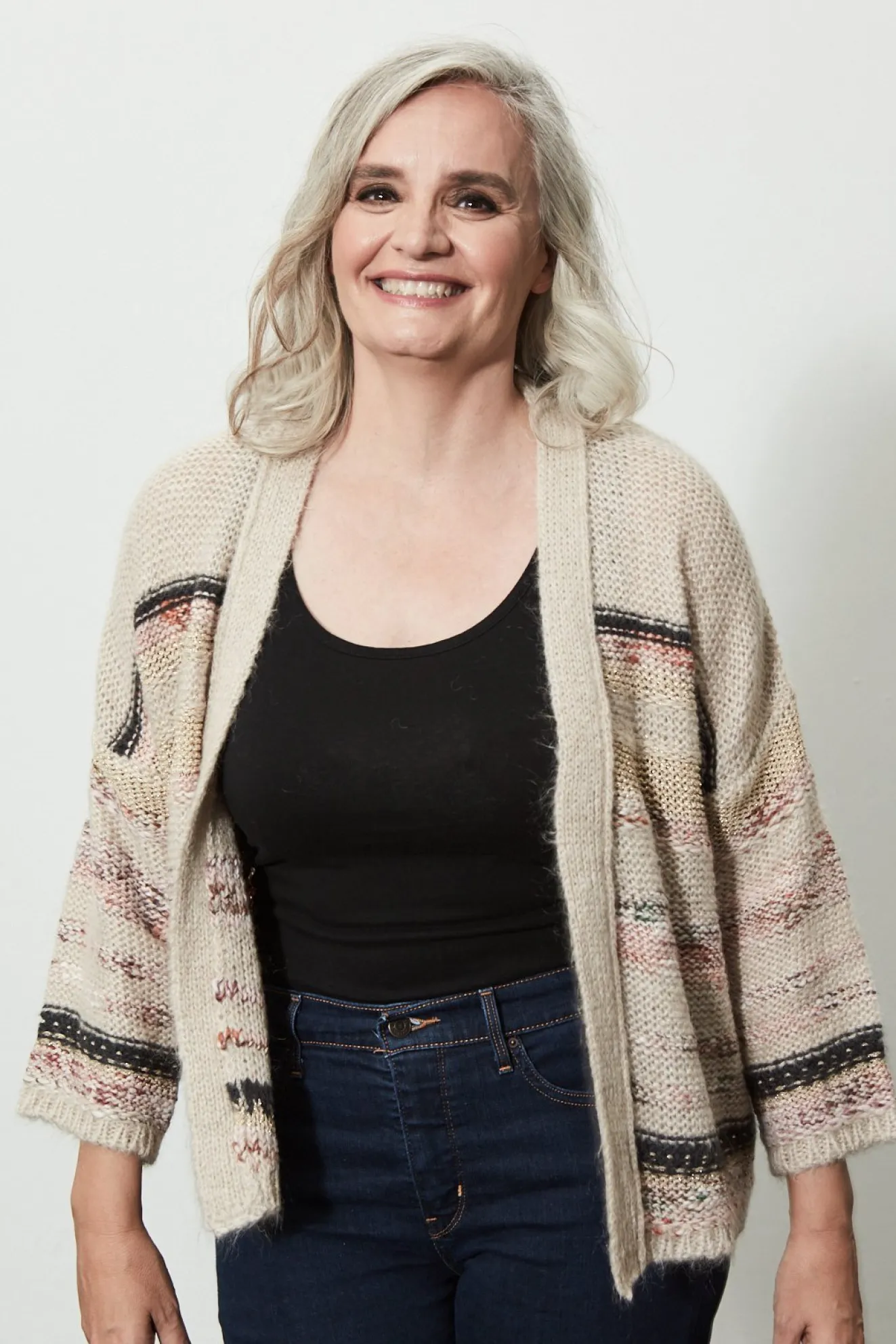 Stella Forest Oat Striped Cardigan