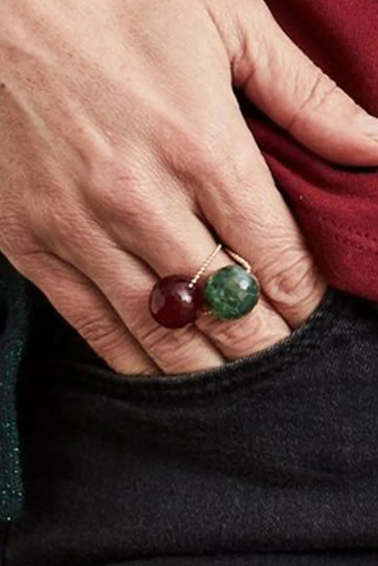 Gembud Dark Semi Precious Stone 9Kt Gold Ring (5 Styles Available)