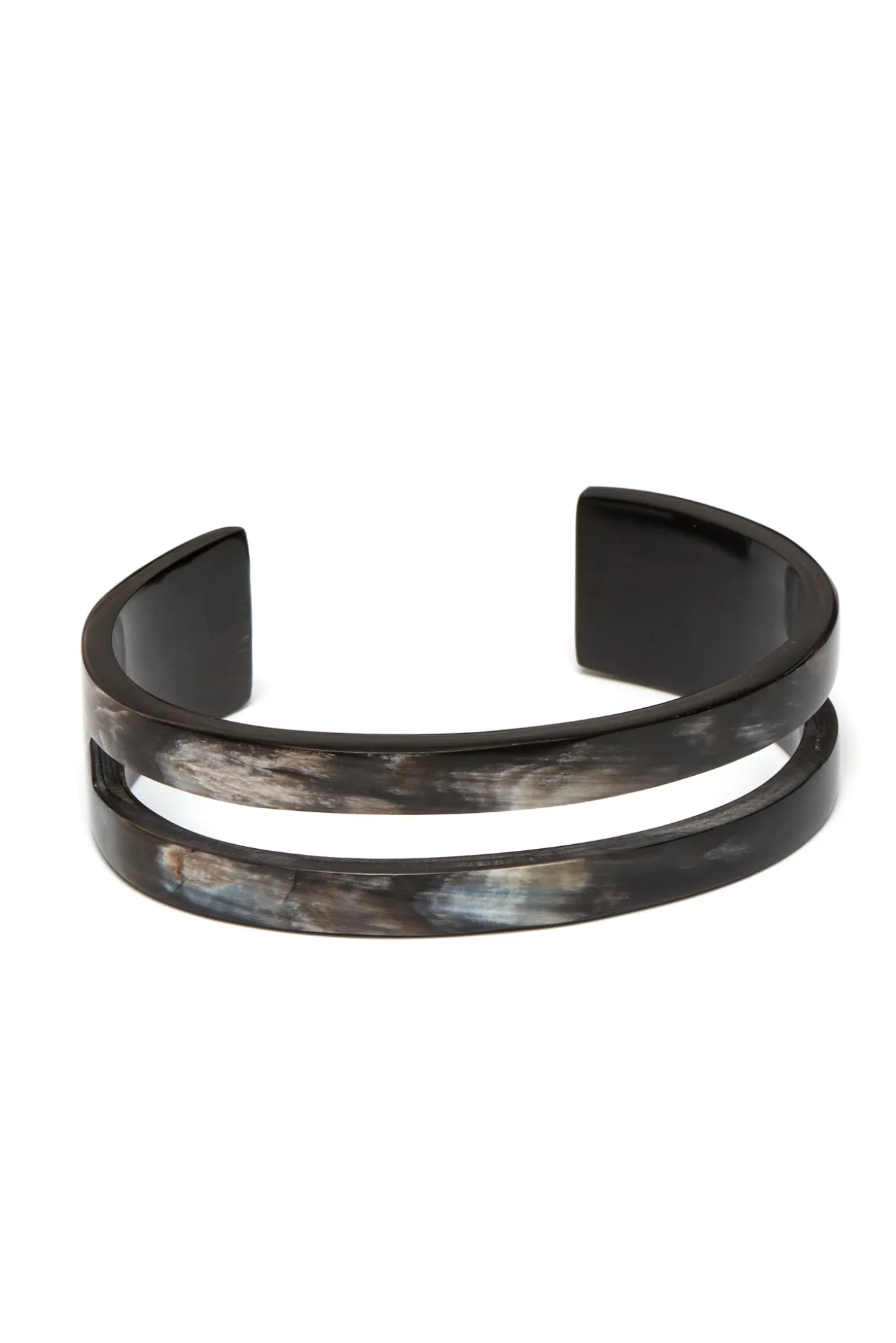 Natural Black Horn Cut Out Cuff Bracelet