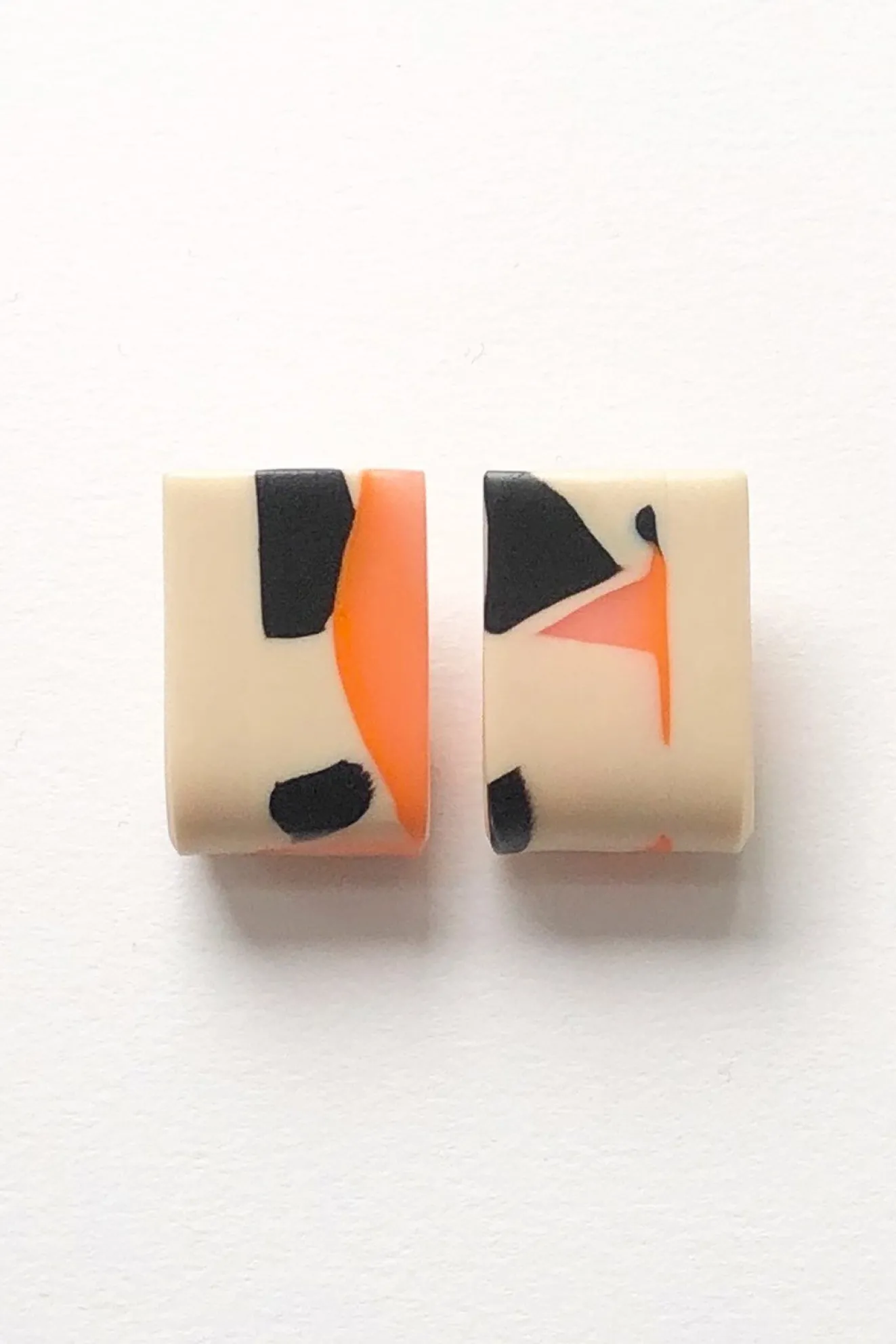 Sienna Orange & Leo Stud Earrings