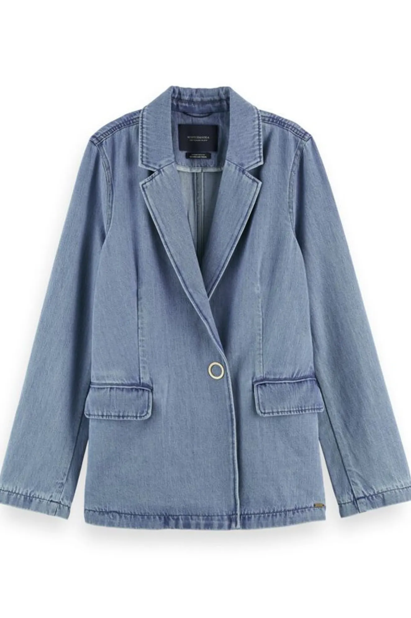 Scotch & Soda Ams Blauw Double Breasted Indigo Blazer