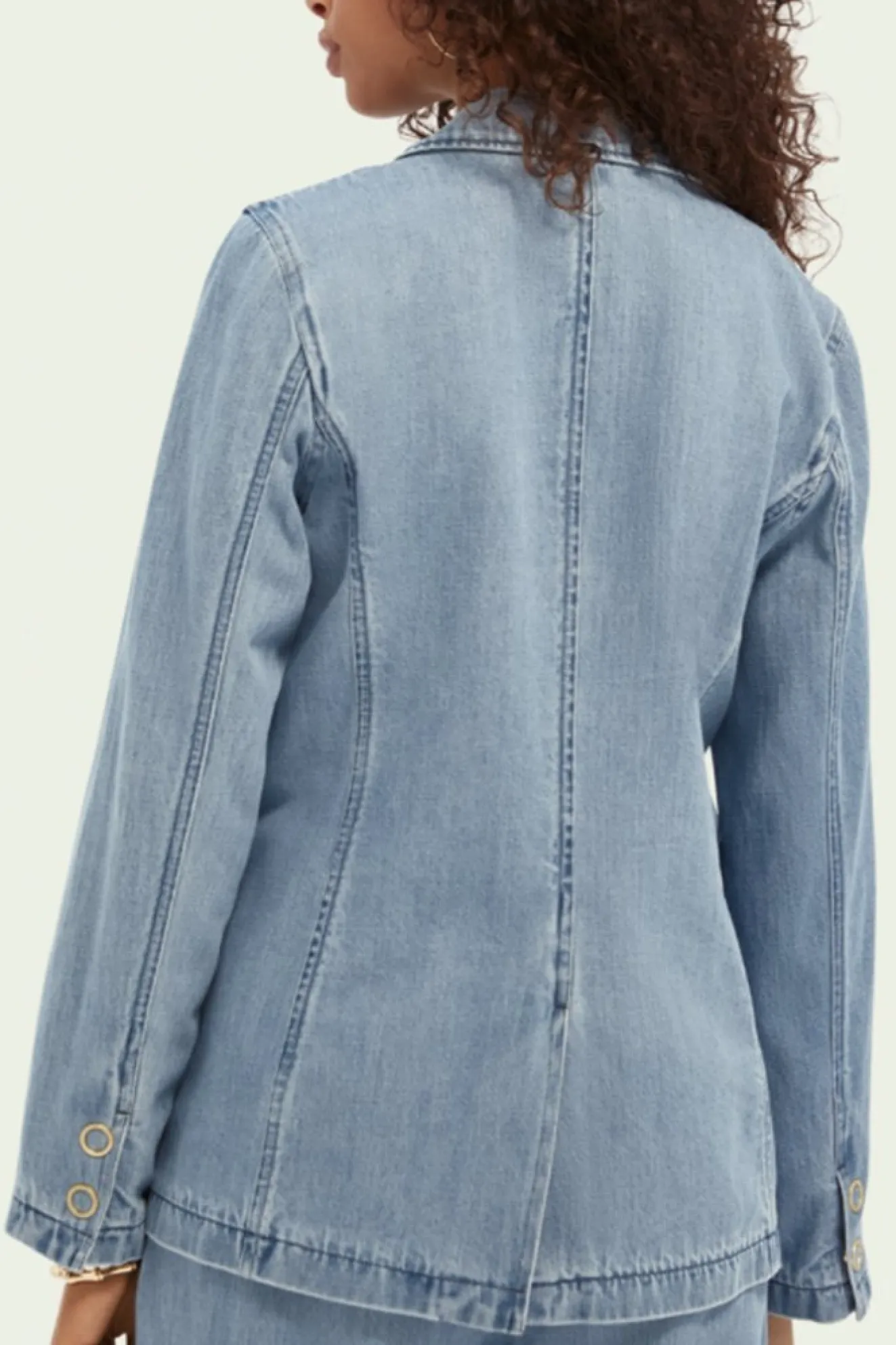 Scotch & Soda Ams Blauw Double Breasted Indigo Blazer