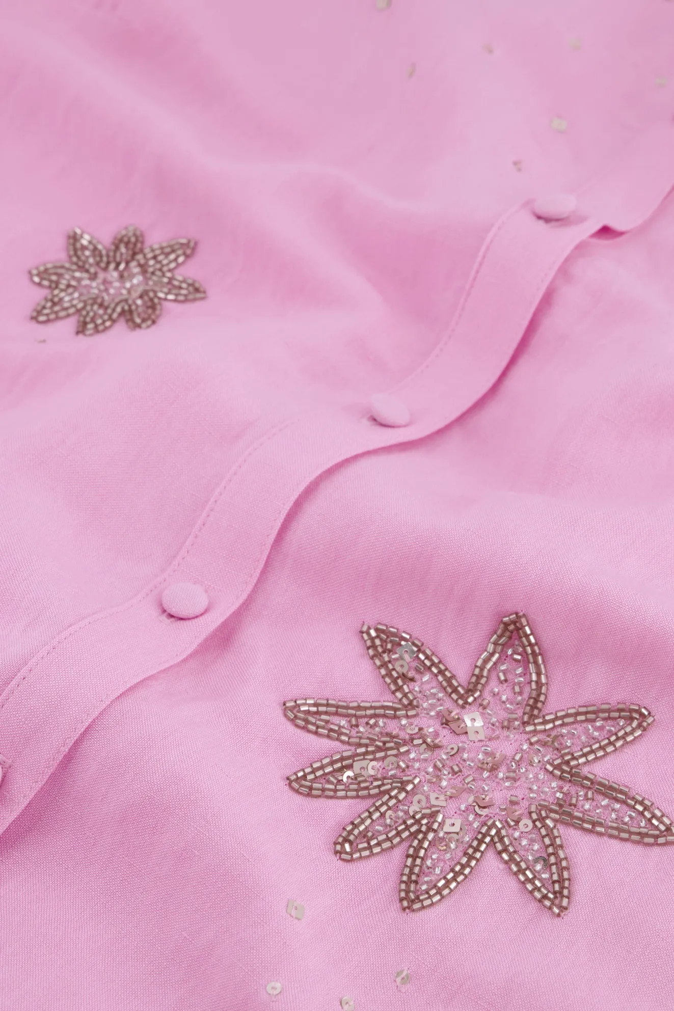 Fabienne Chapot Fleur Embellished Pink Blouse