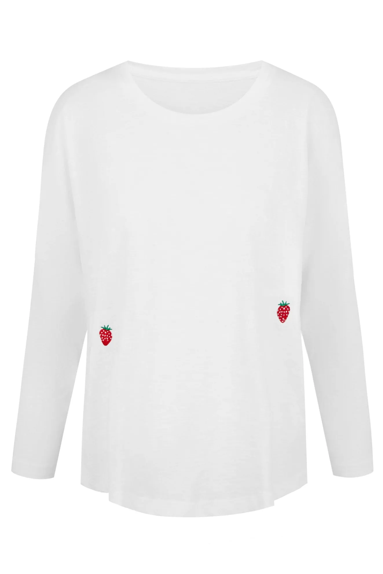Strawberry Slub White T-Shirt