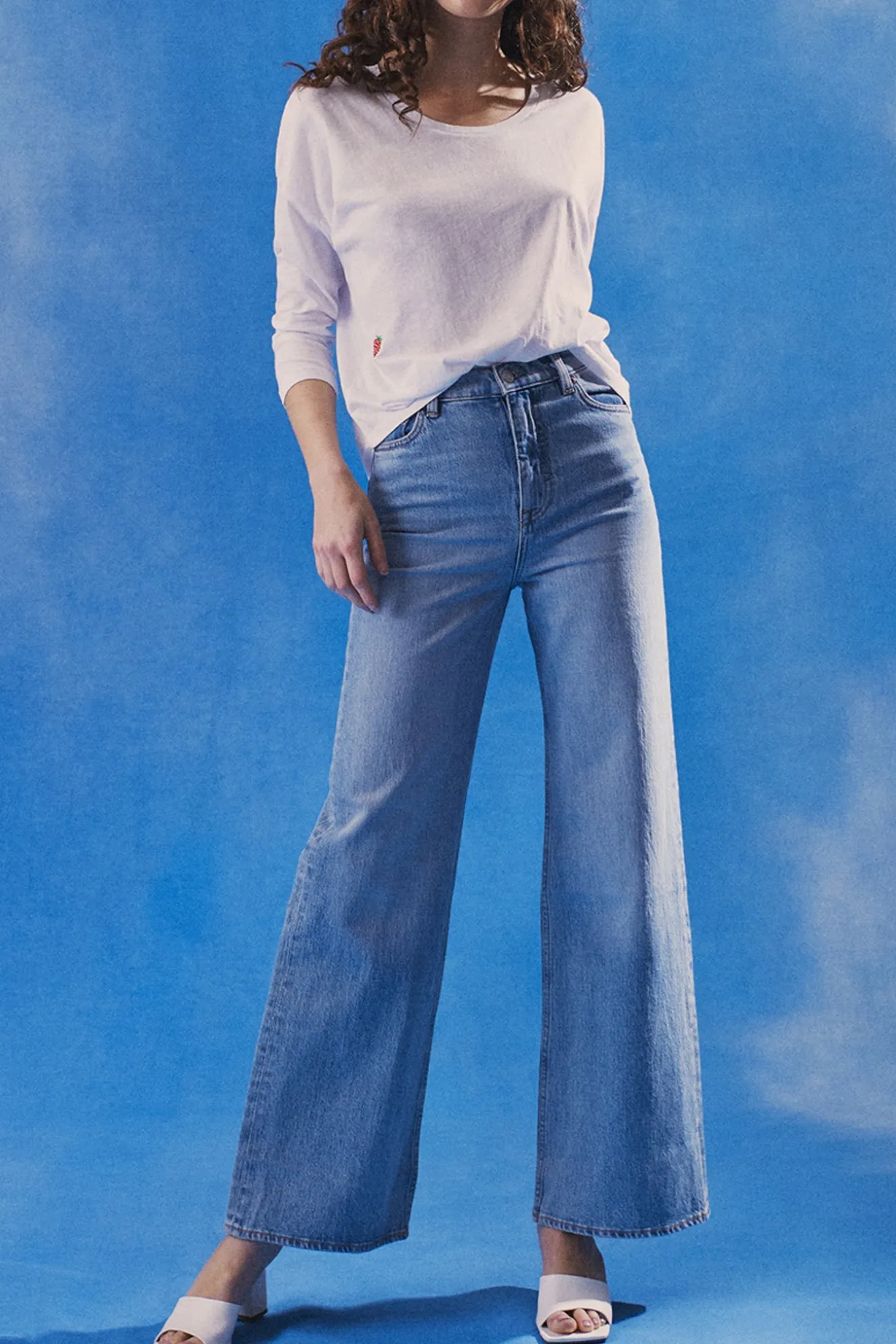 Strawberry Slub White T-Shirt