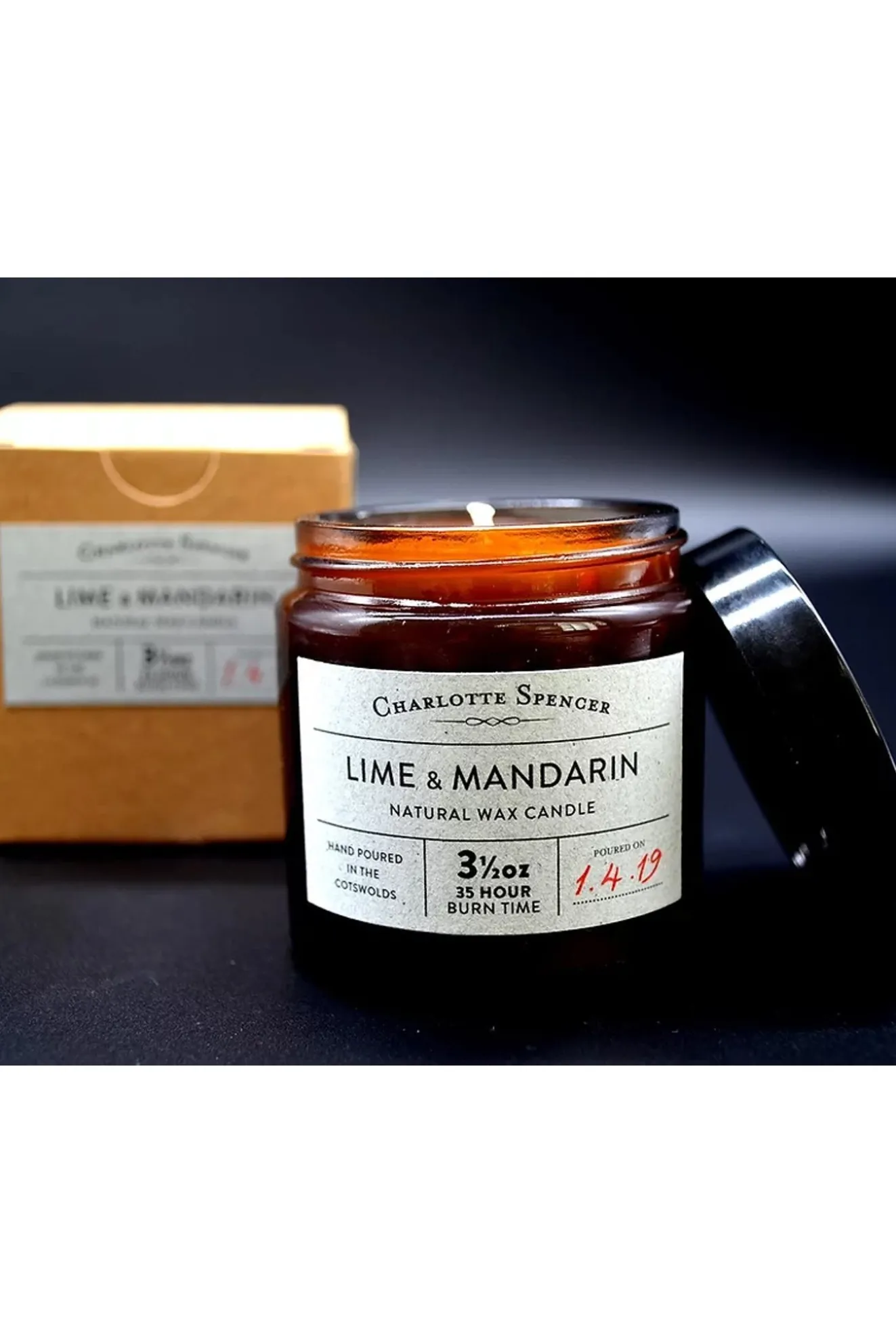 Lime & Mandarin Natural Wax Candle
