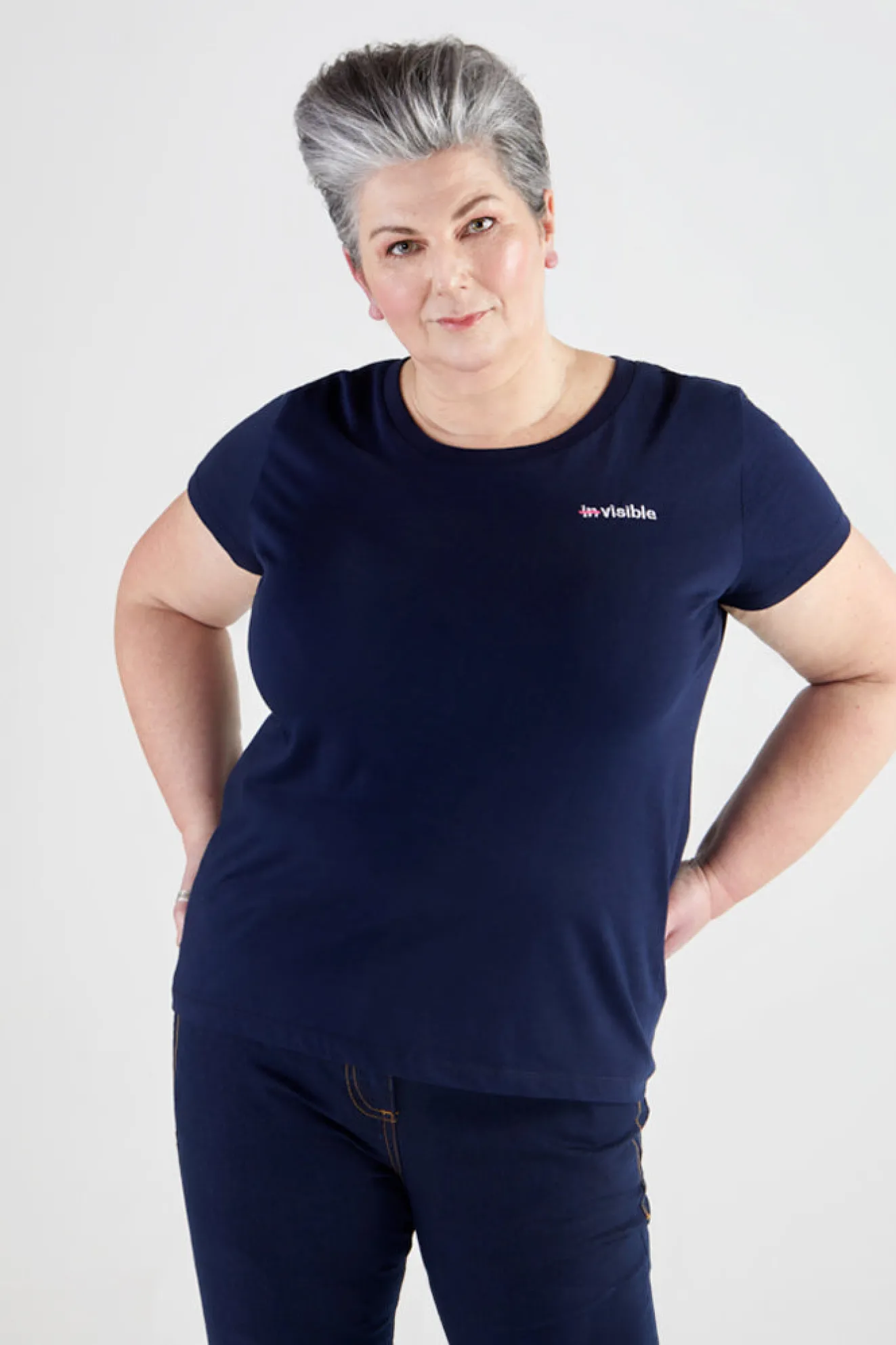 Strike Out Ageism Charity Navy T-Shirt (3 Slogan Options)