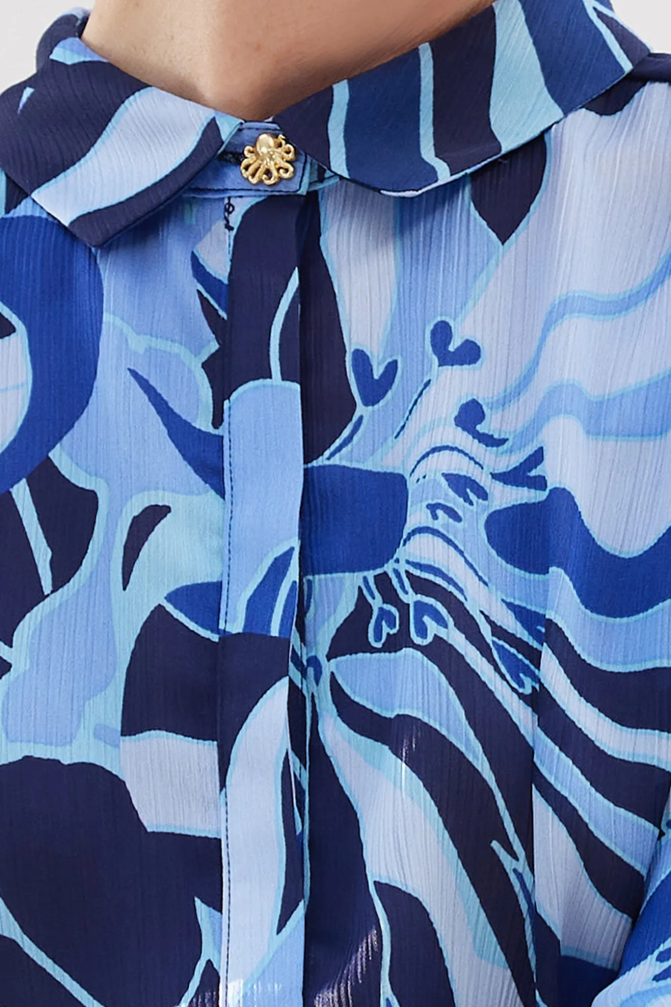 Fabienne Chapot Frida Riviera Blue Floral Blouse