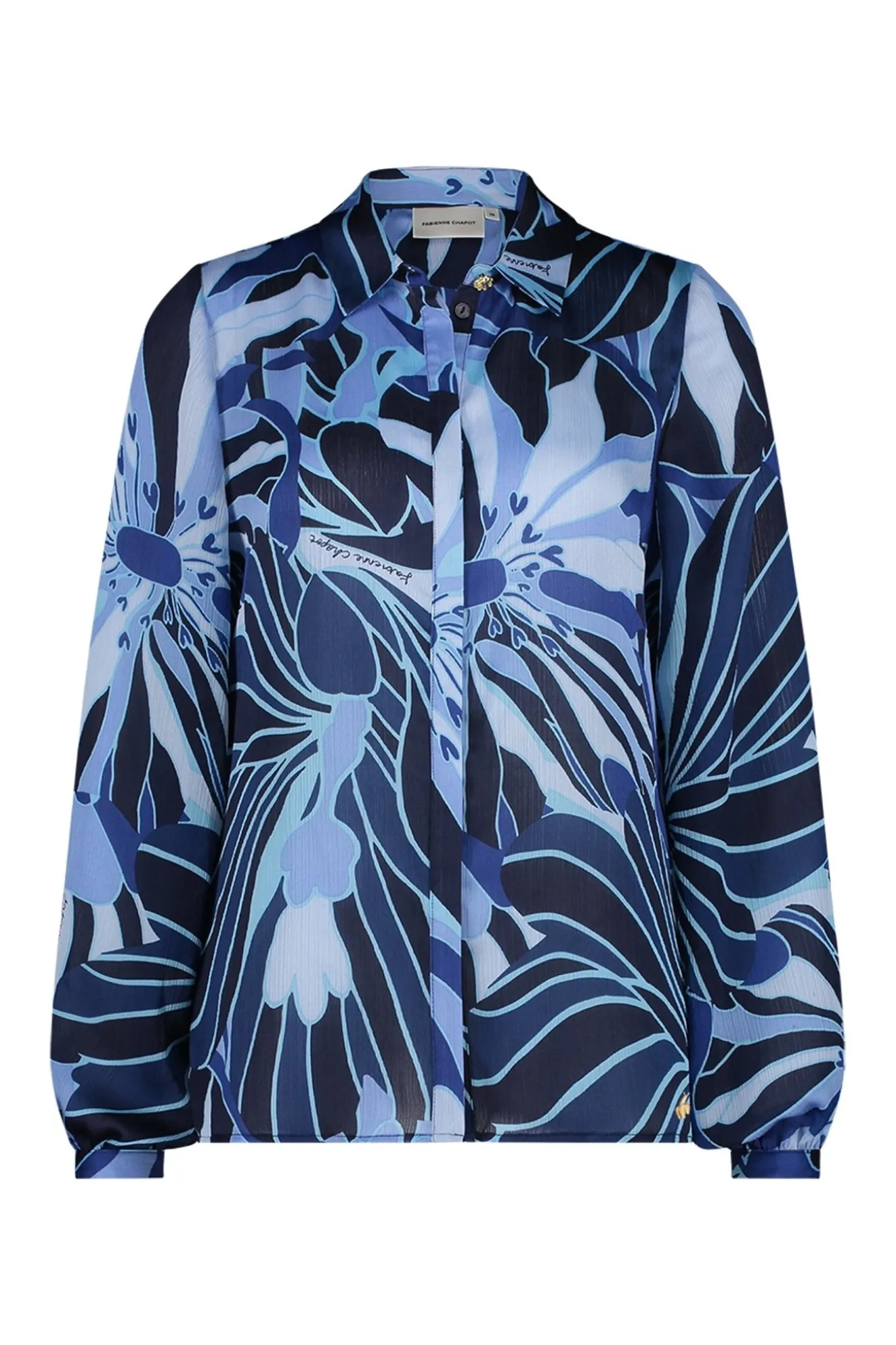Fabienne Chapot Frida Riviera Blue Floral Blouse