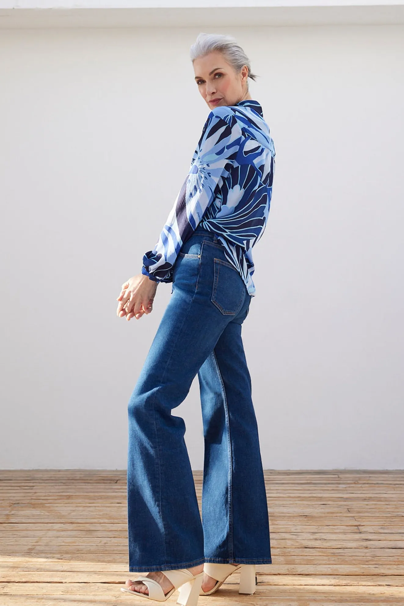 Fabienne Chapot Frida Riviera Blue Floral Blouse