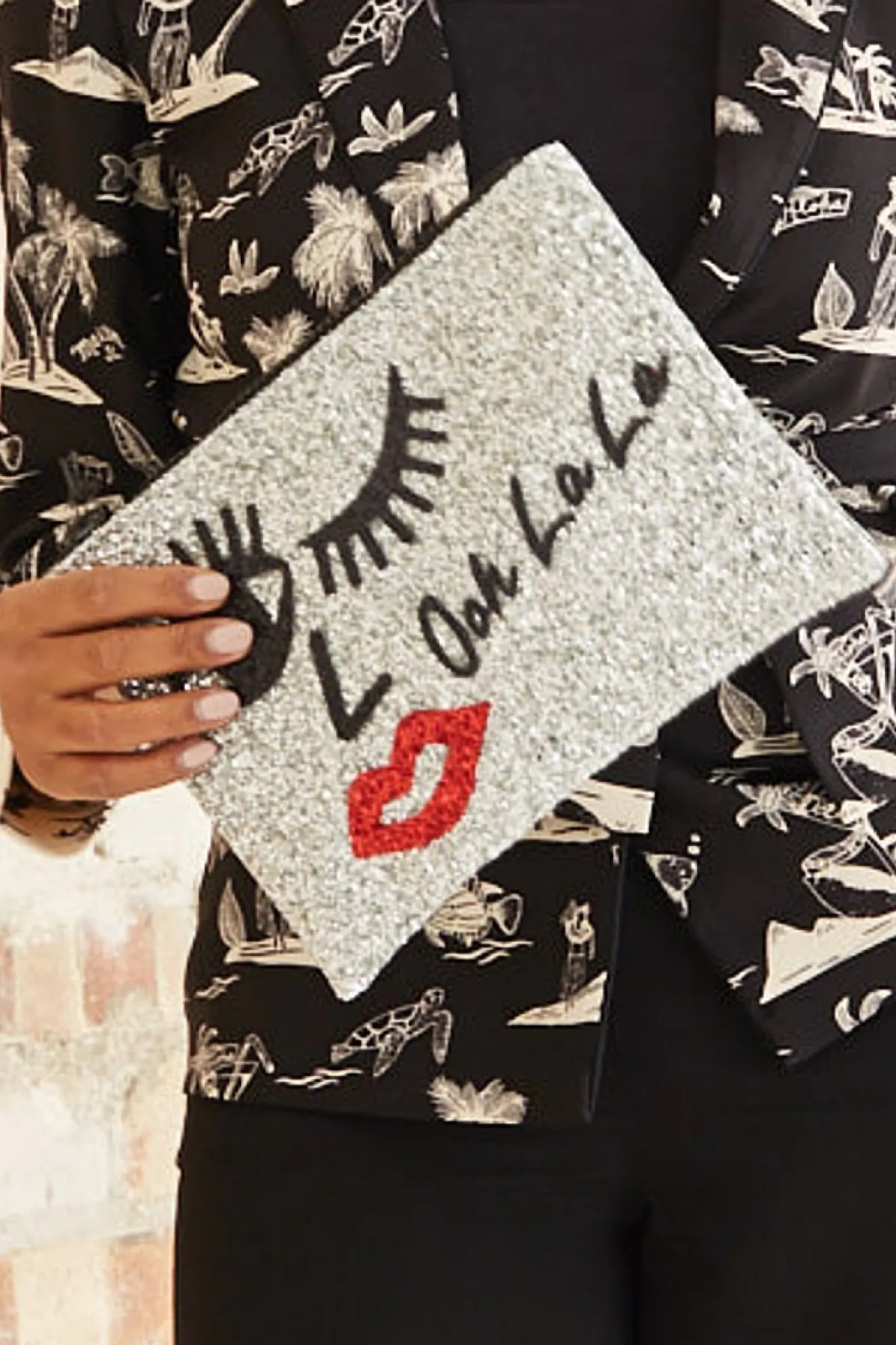 Ooh La La Glitter Clutch Bag