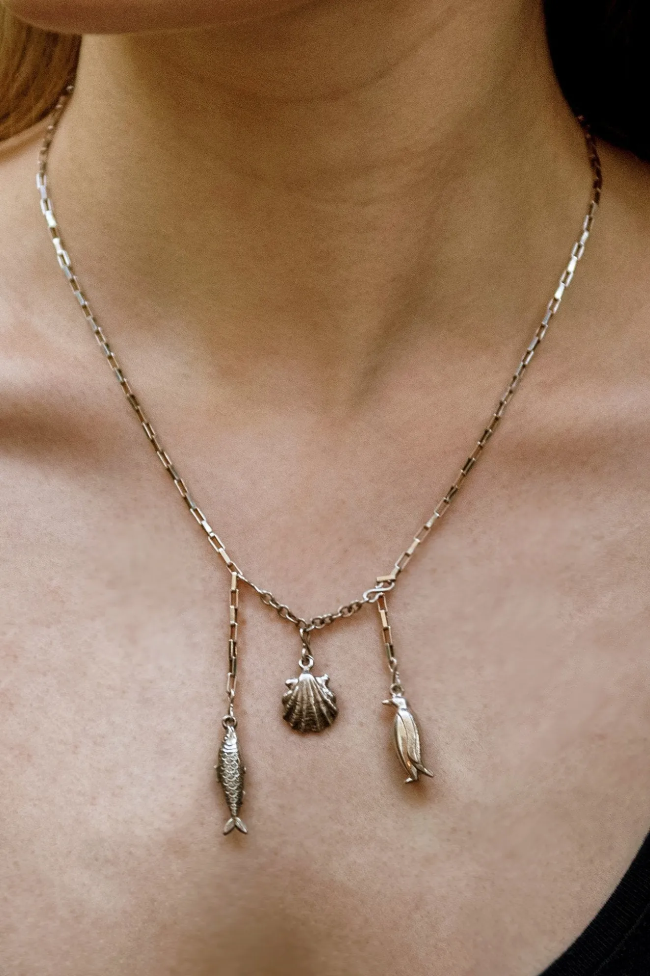 Sea Life Sterling Silver One-Of-A-Kind Necklace