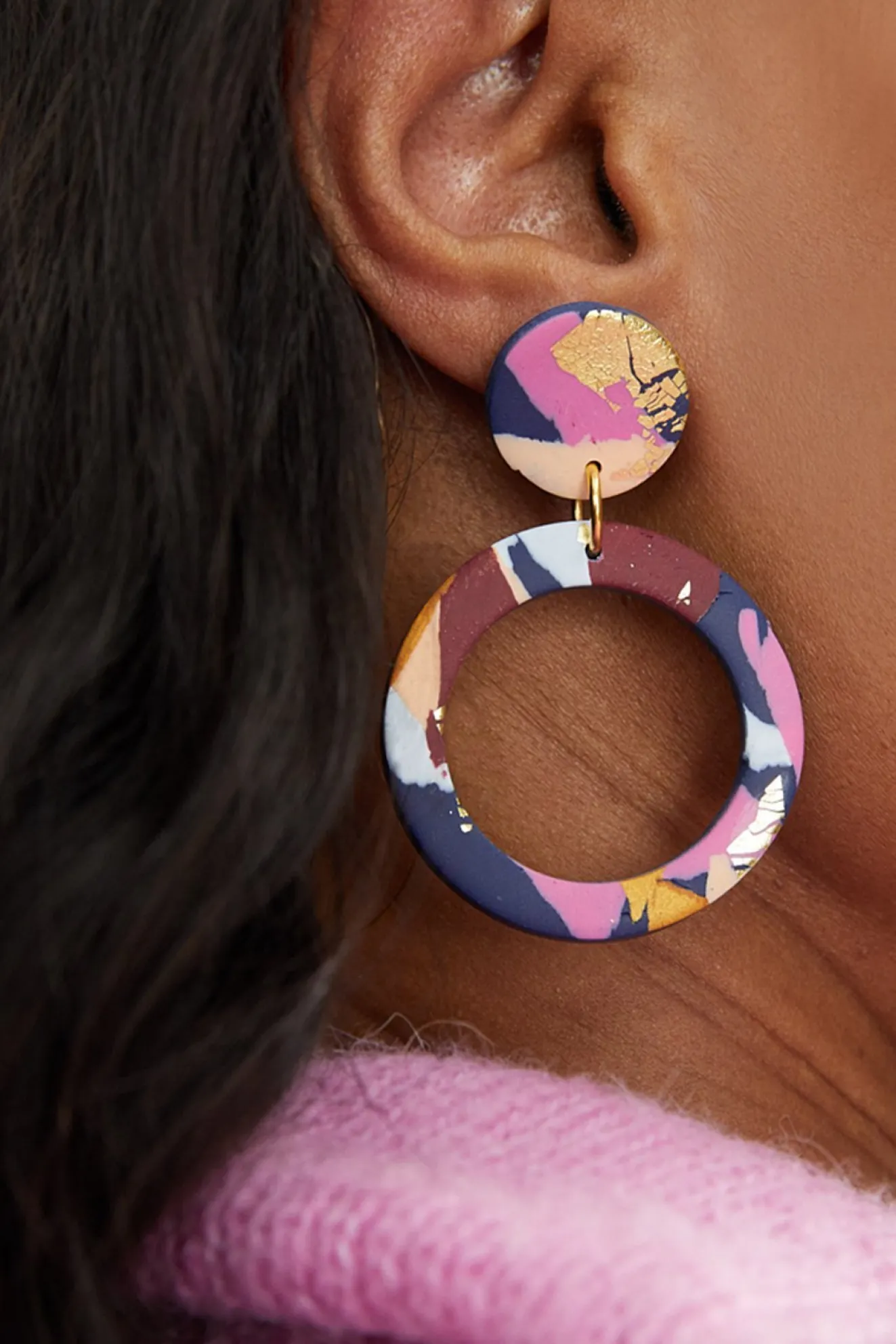 Winter Sunrise Large Hoop