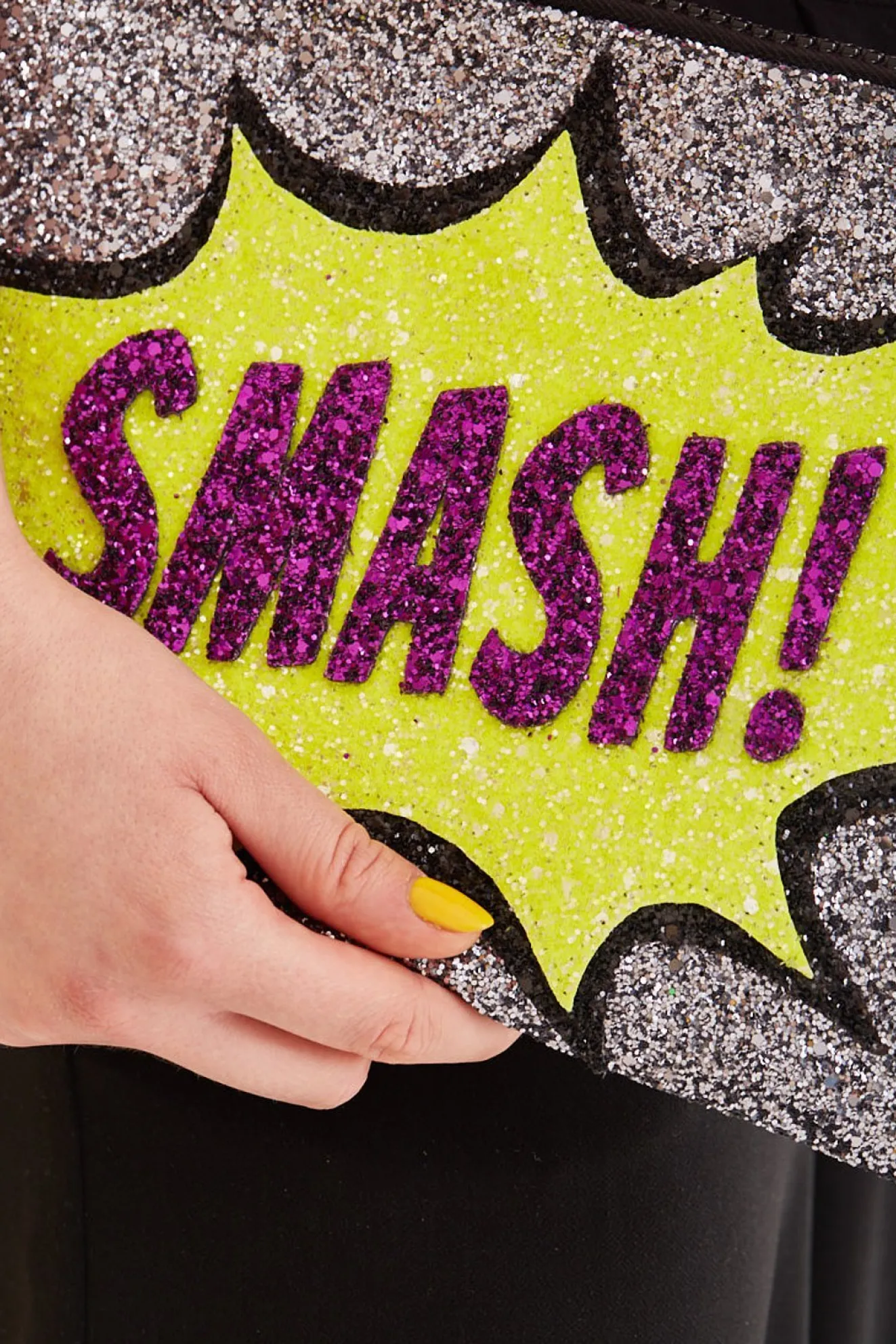Smash Glitter Clutch Bag