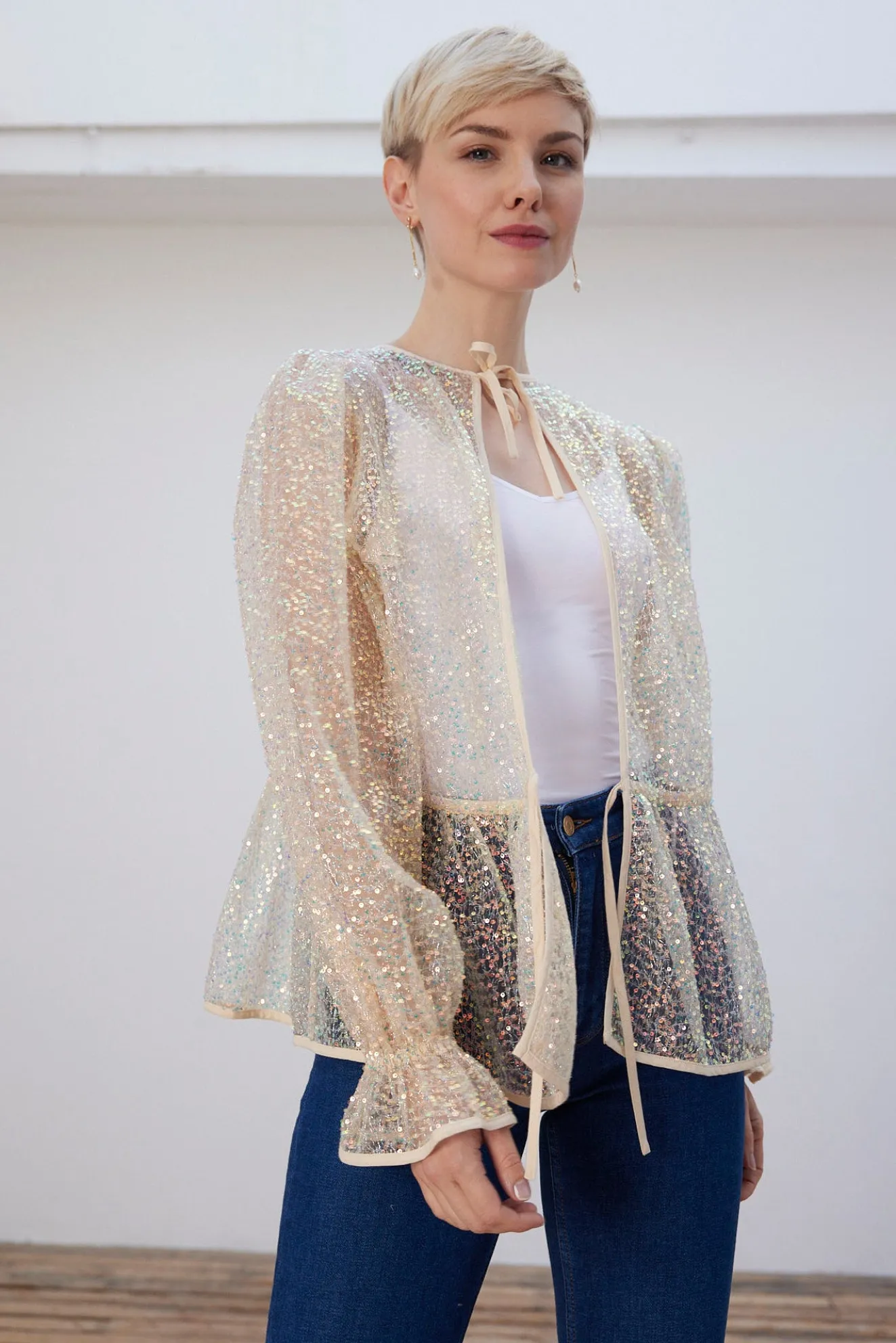 Stella Nova Bodil Reversible Seashell Shimmer Blouse / Jacket