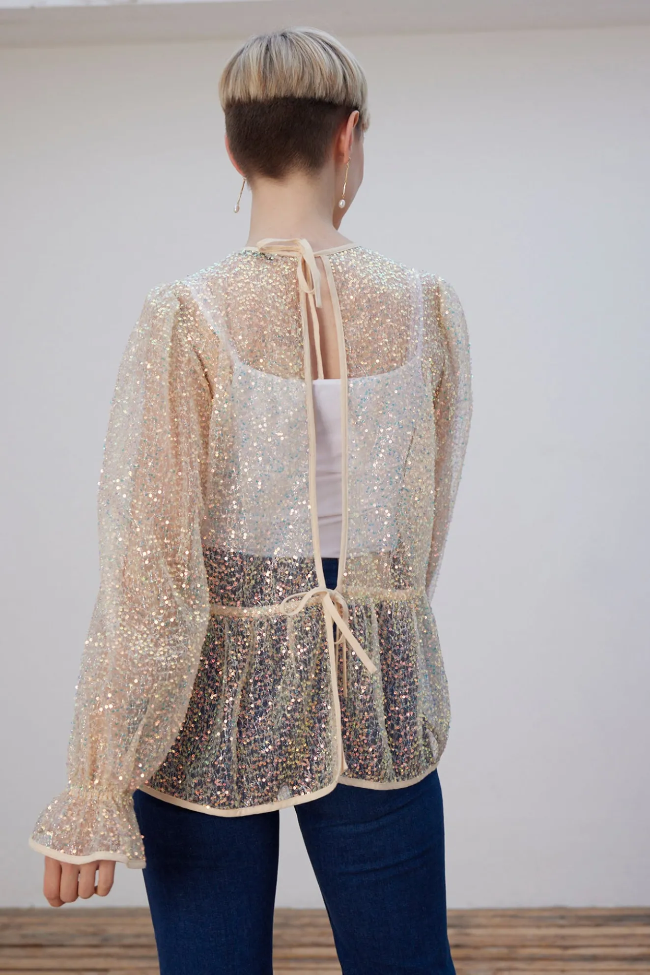 Stella Nova Bodil Reversible Seashell Shimmer Blouse / Jacket