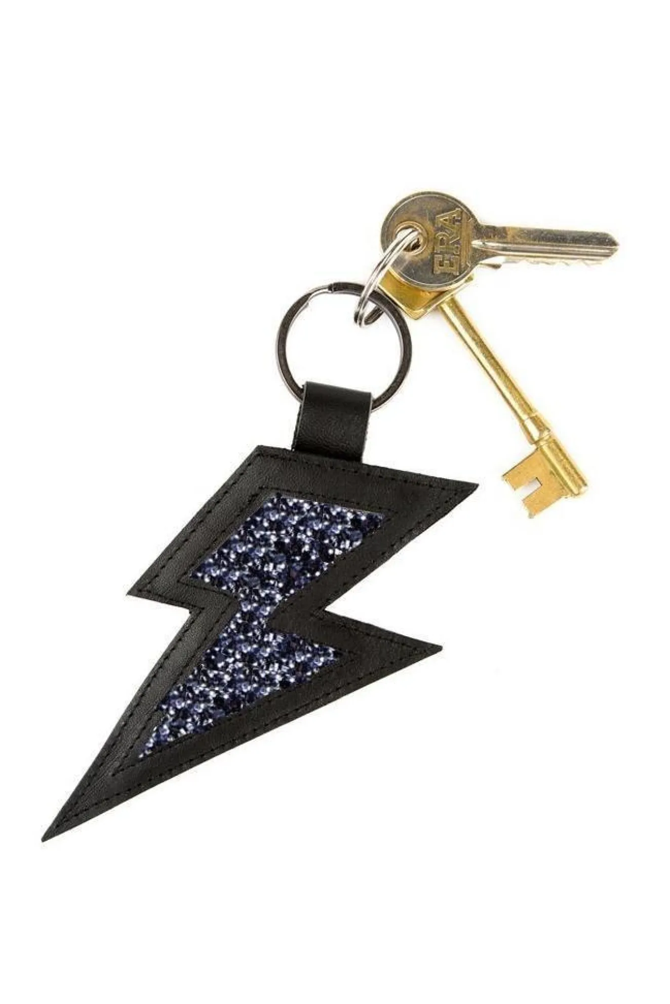 Stardust Leather And Glitter Keyring