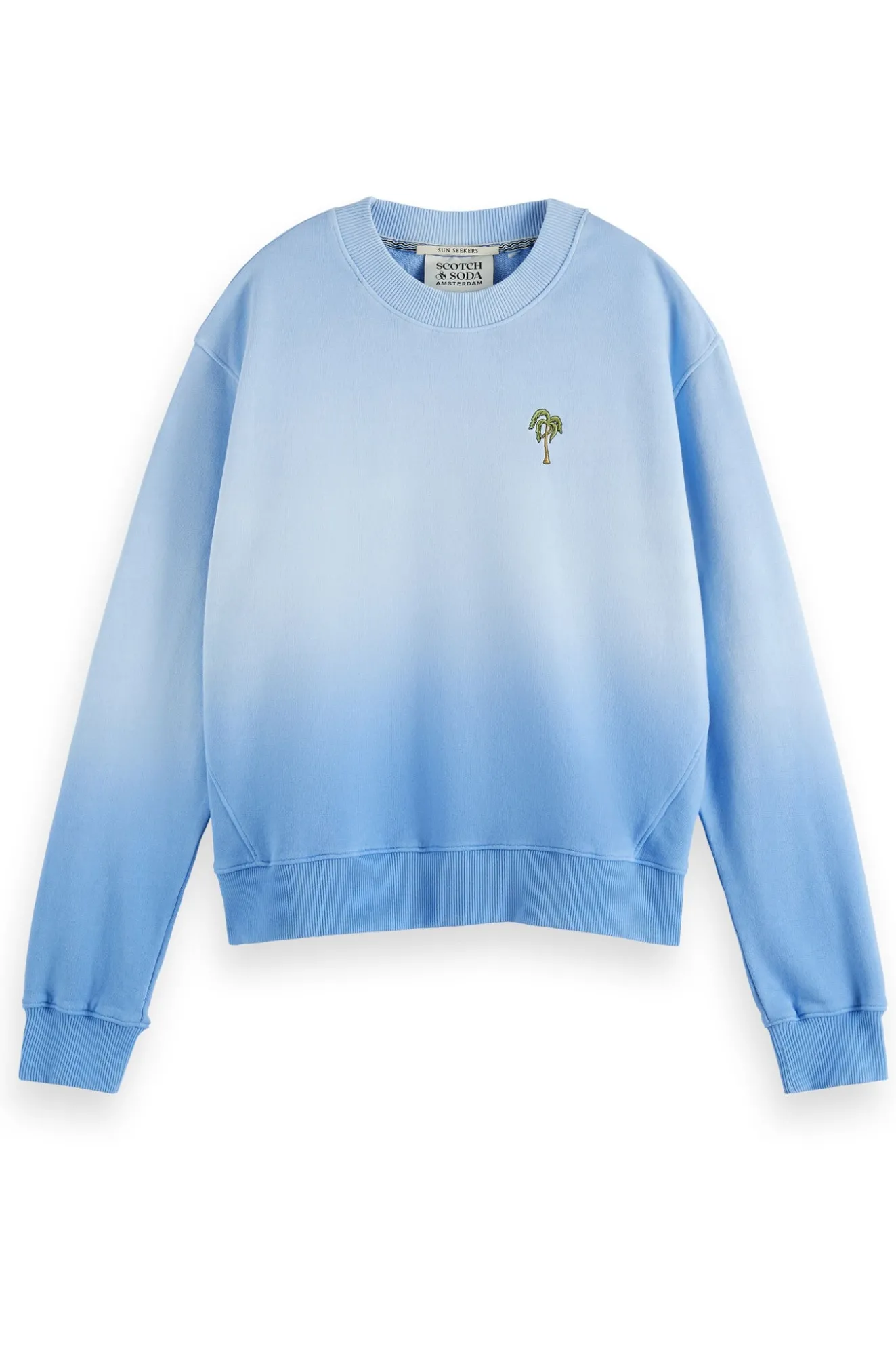 Scotch & Soda Dip Dyed Organic Cotton Blue Sweater