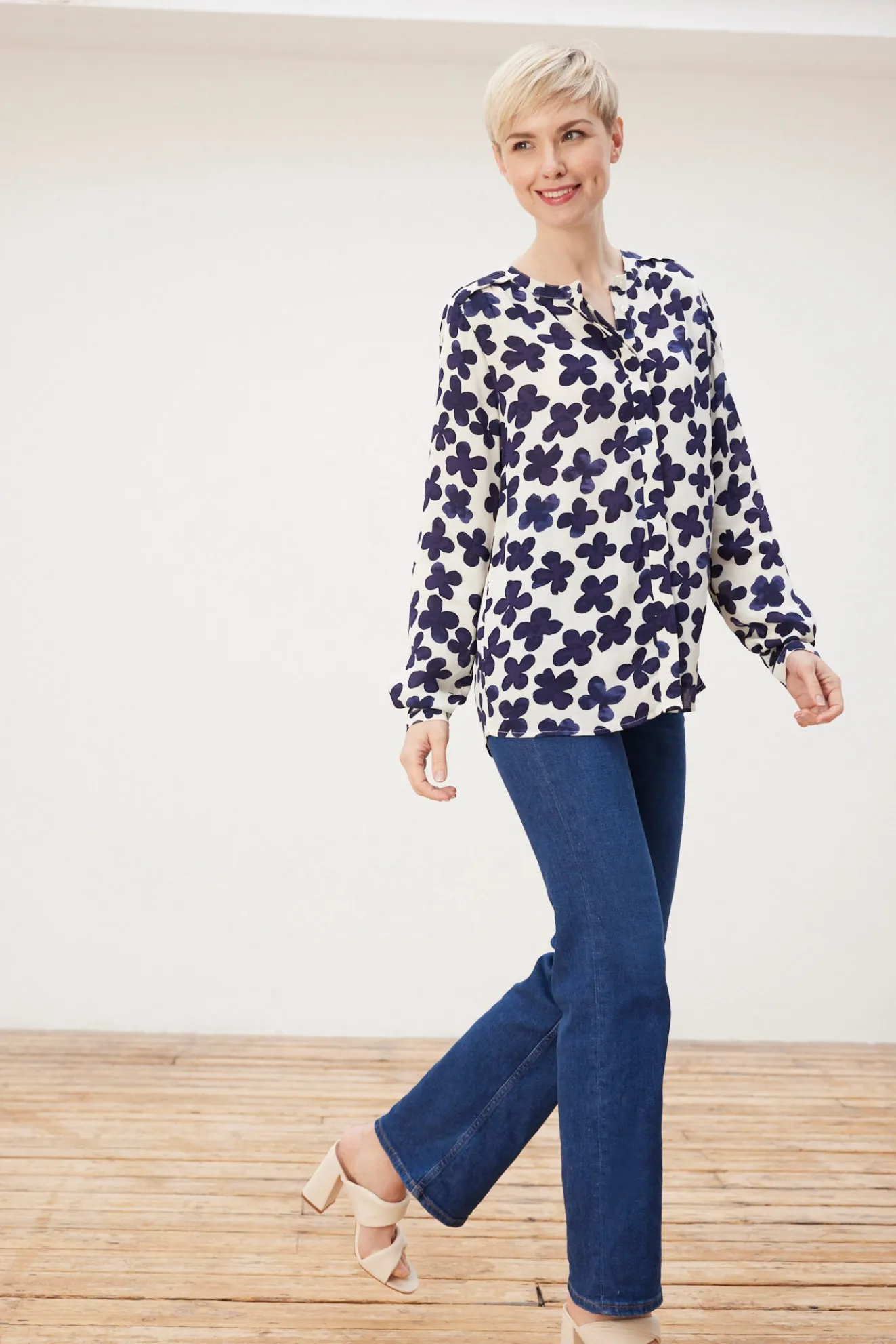 Fabienne Chapot Sunset Treboli Navy Blouse