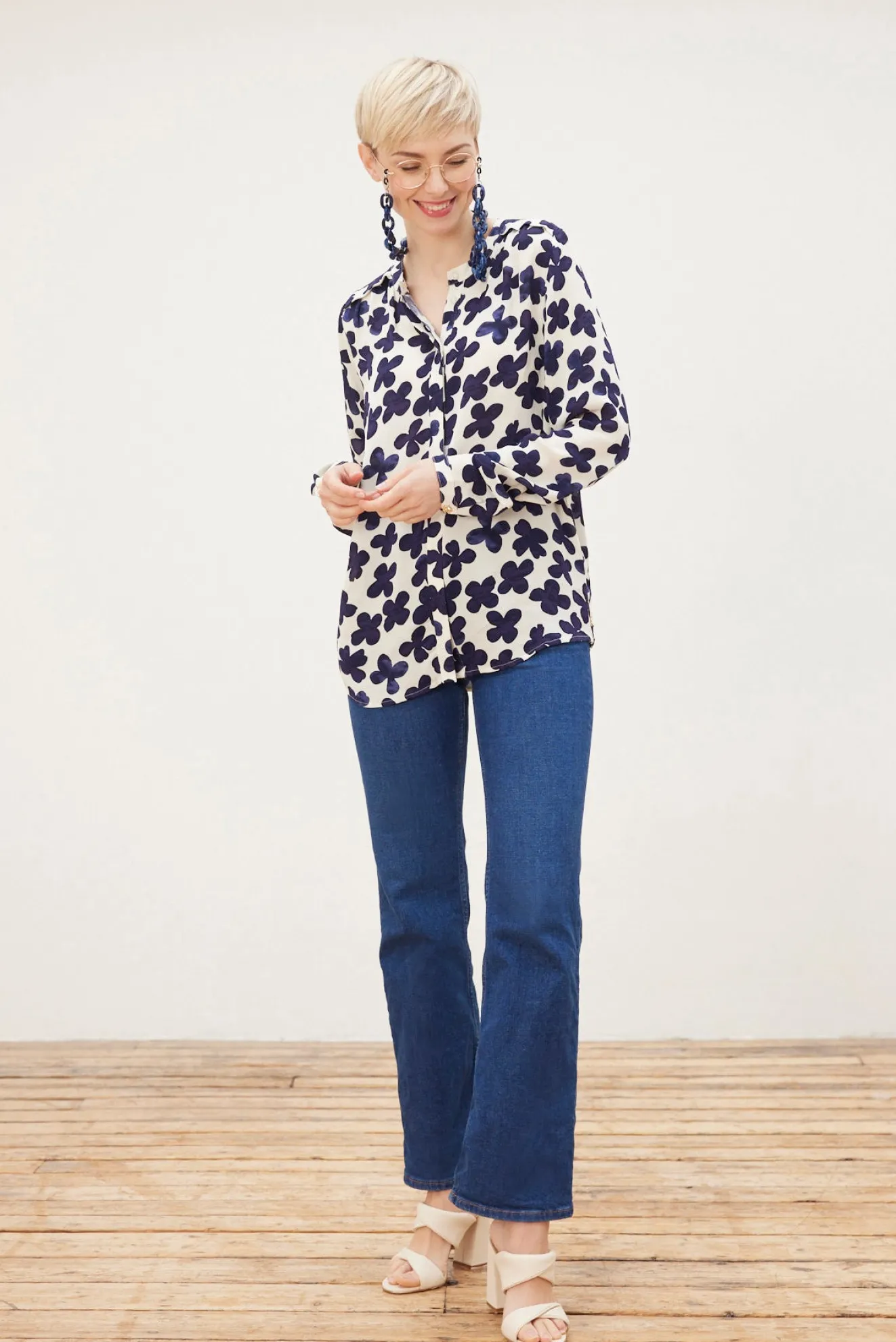 Fabienne Chapot Sunset Treboli Navy Blouse