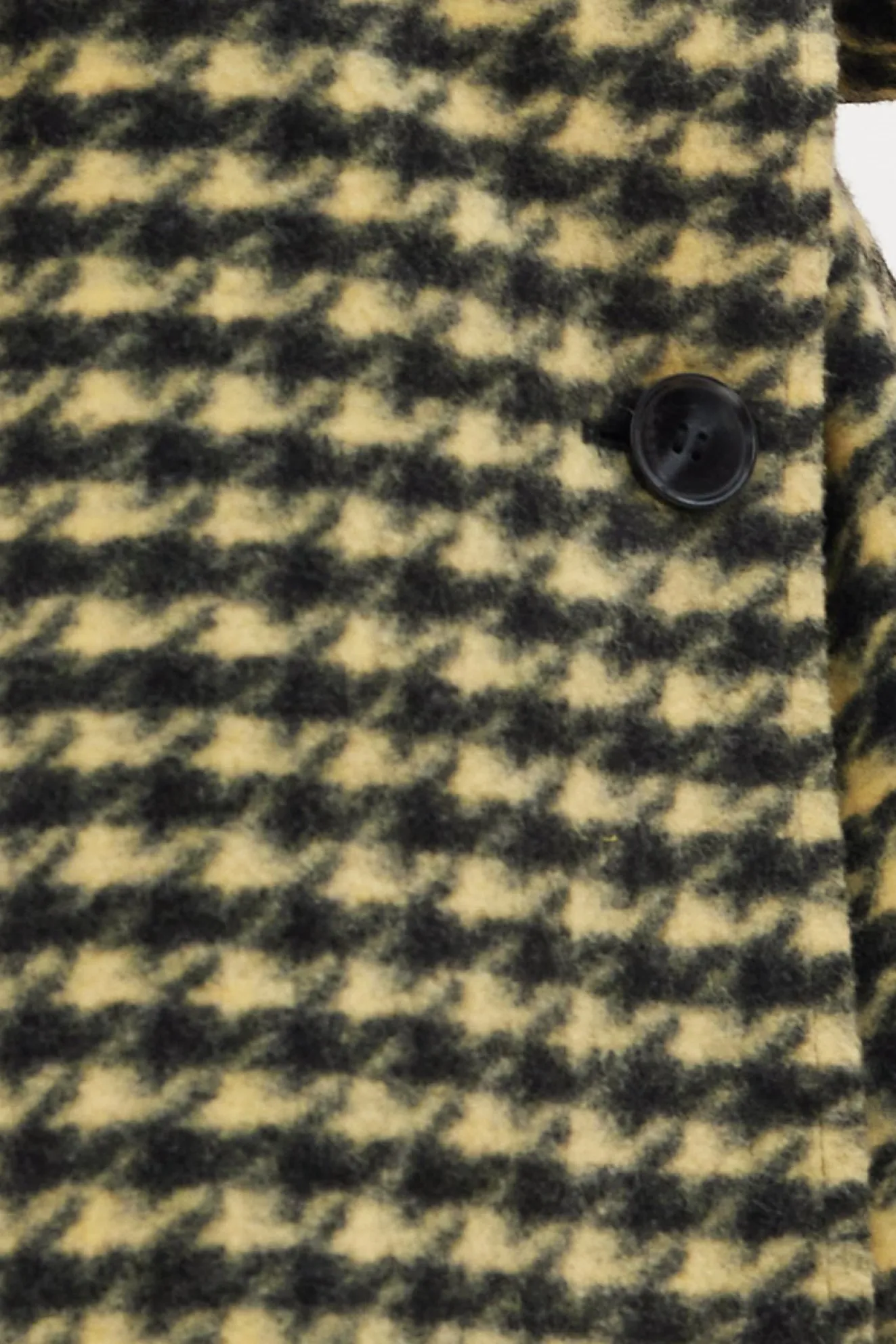 Jakke Henni Faux Wool Houndstooth Print Coat