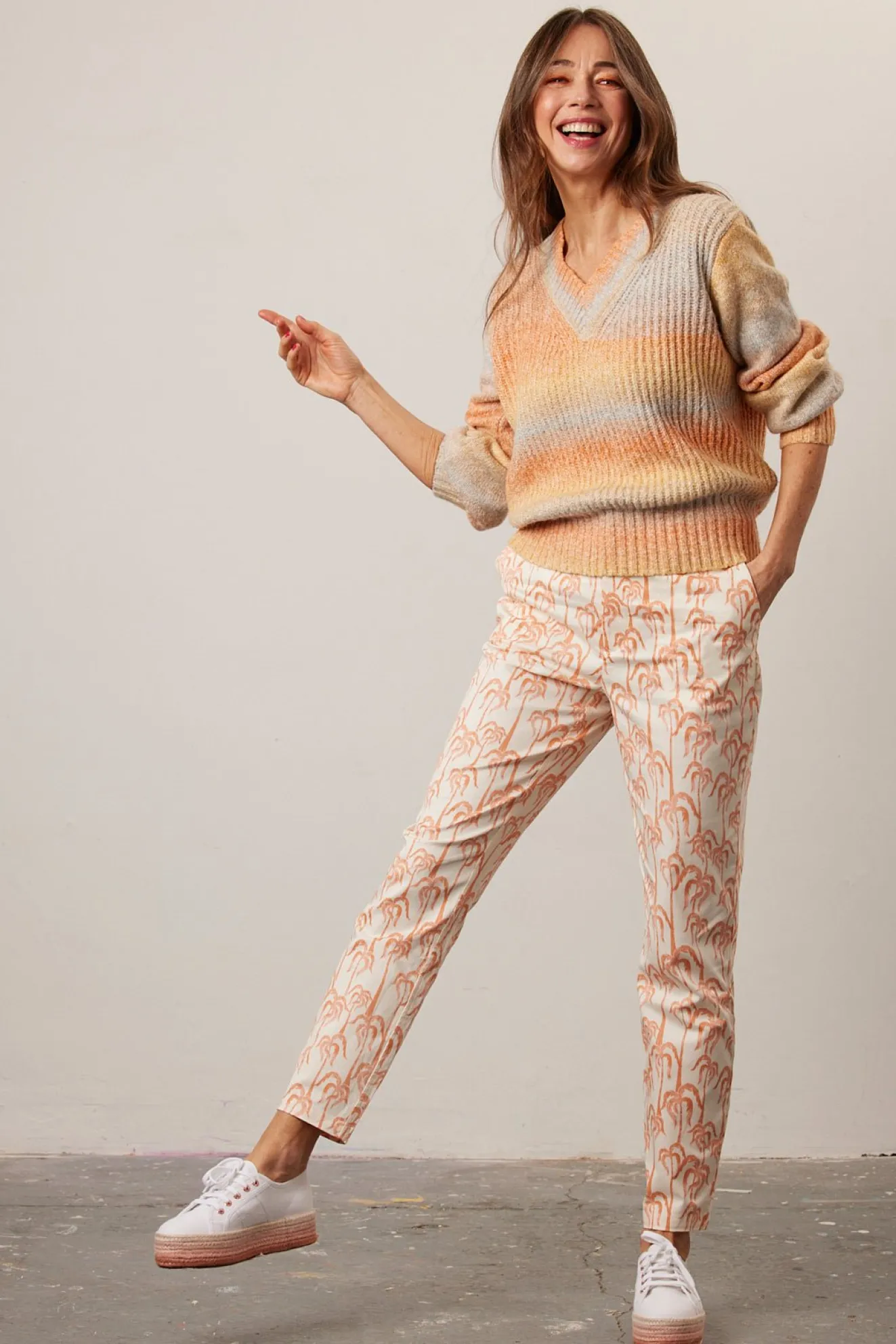 Scotch & Soda Bell Slim Fit Printed Chinos