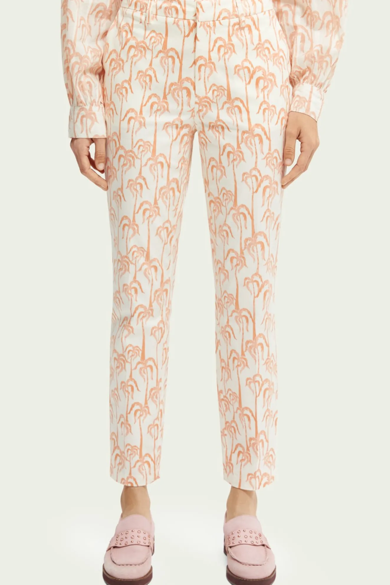 Scotch & Soda Bell Slim Fit Printed Chinos