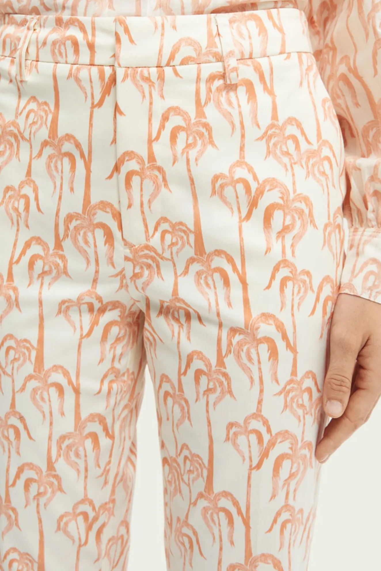 Scotch & Soda Bell Slim Fit Printed Chinos