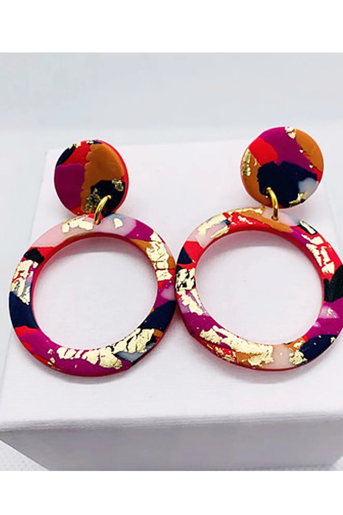 Fire & Flood Hoop Earrings