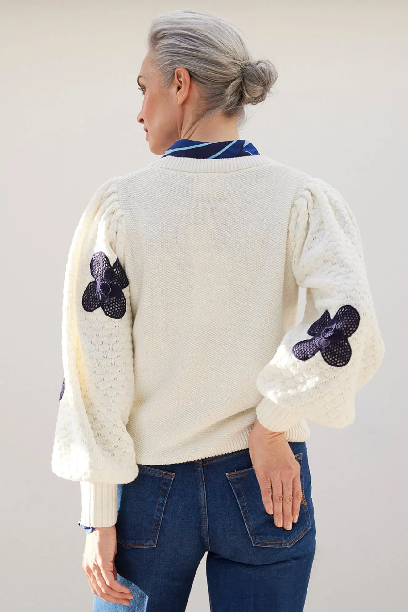 Fabienne Chapot Treboli White Embroidered Jumper