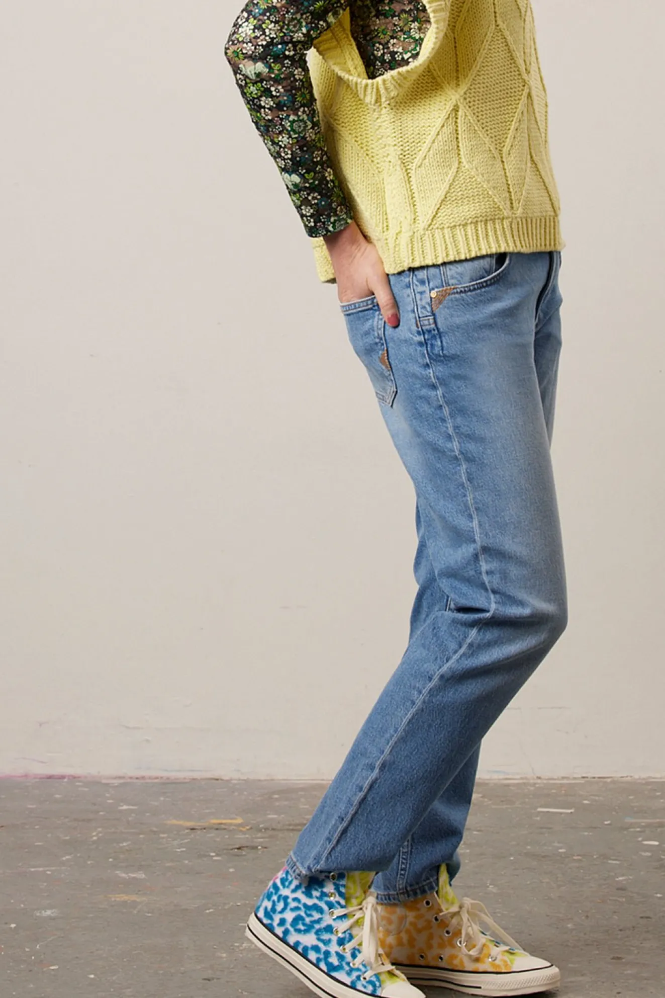 Reiko Nina Mid Blue Boyfriend Jeans