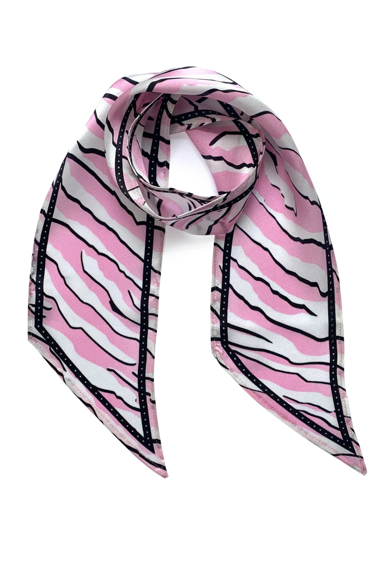 Tiger Pink Silk Neck Scarf