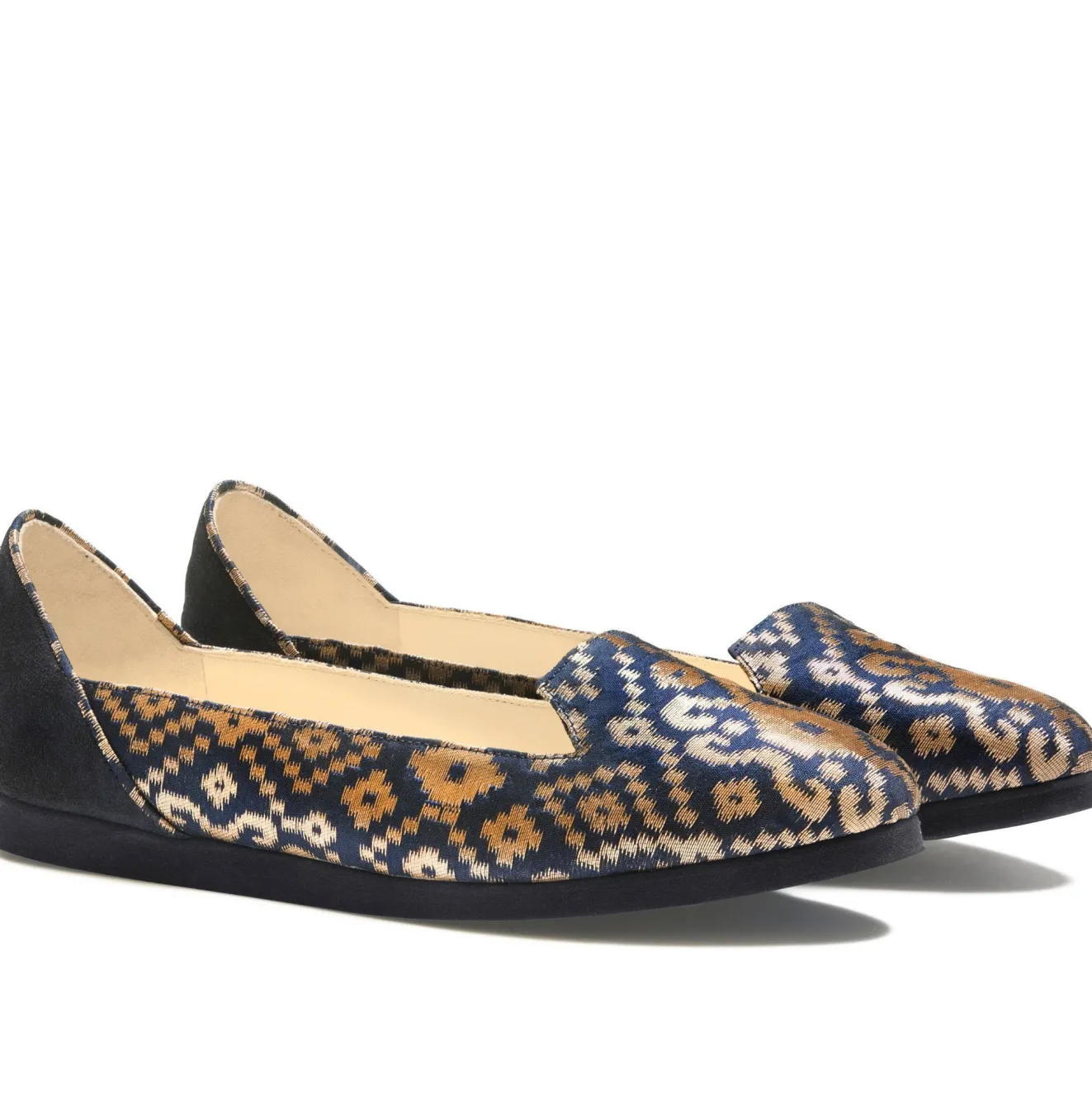 Midnight In Banaras Flats With Micro Foam Shock Absorption Soles