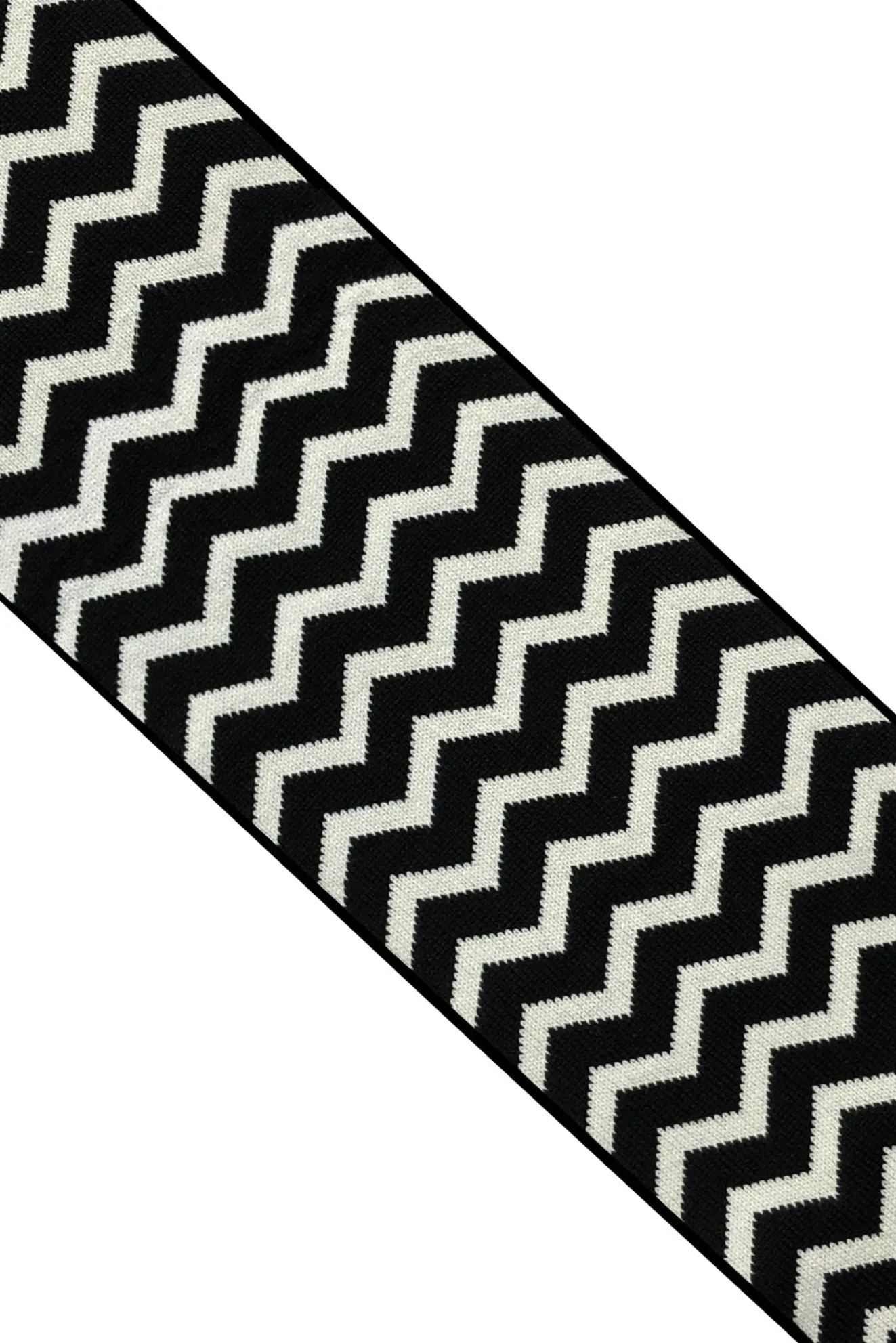 Ingmarson Chevron Wool & Cashmere Black Scarf